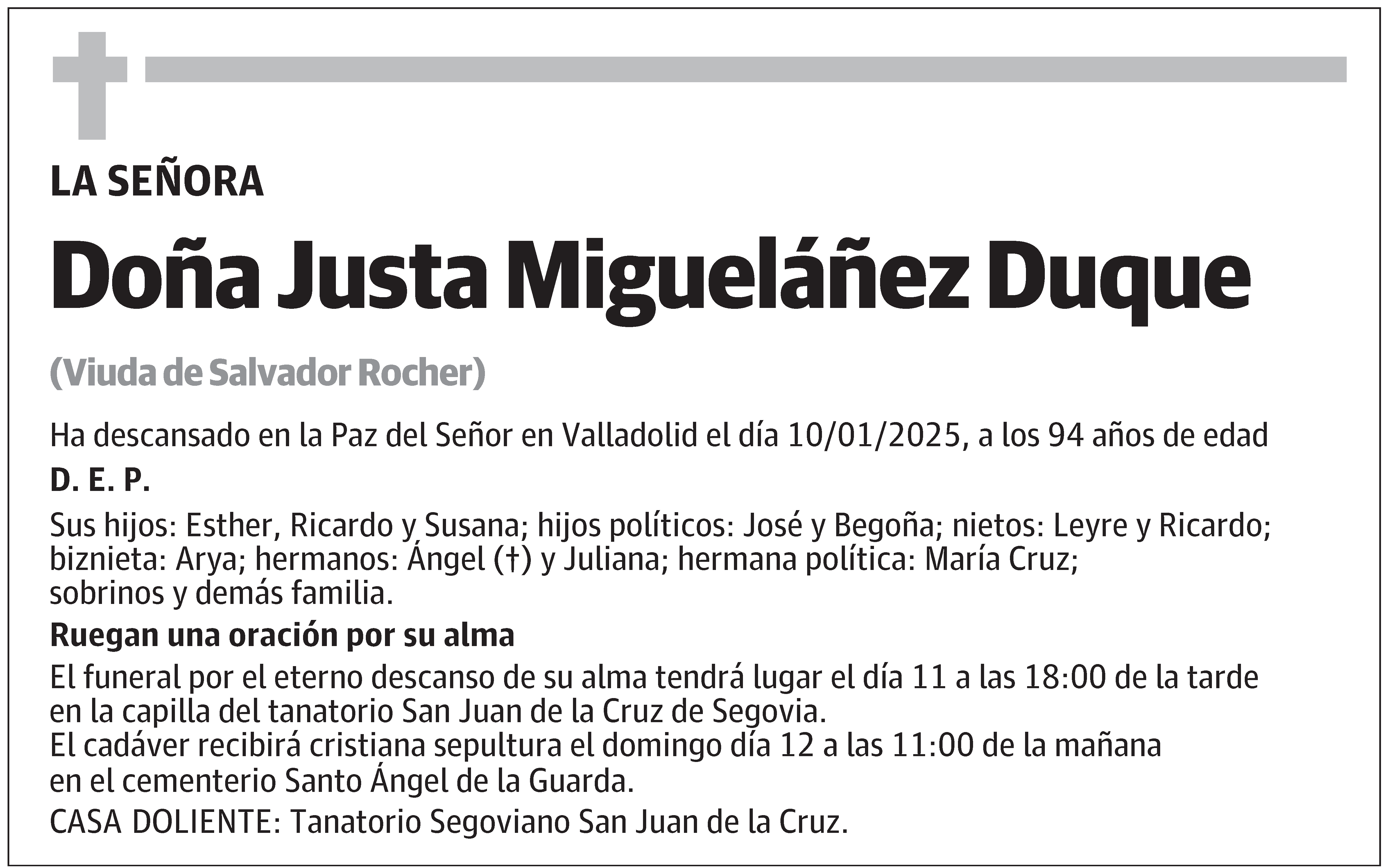 Justa Migueláñez Duque