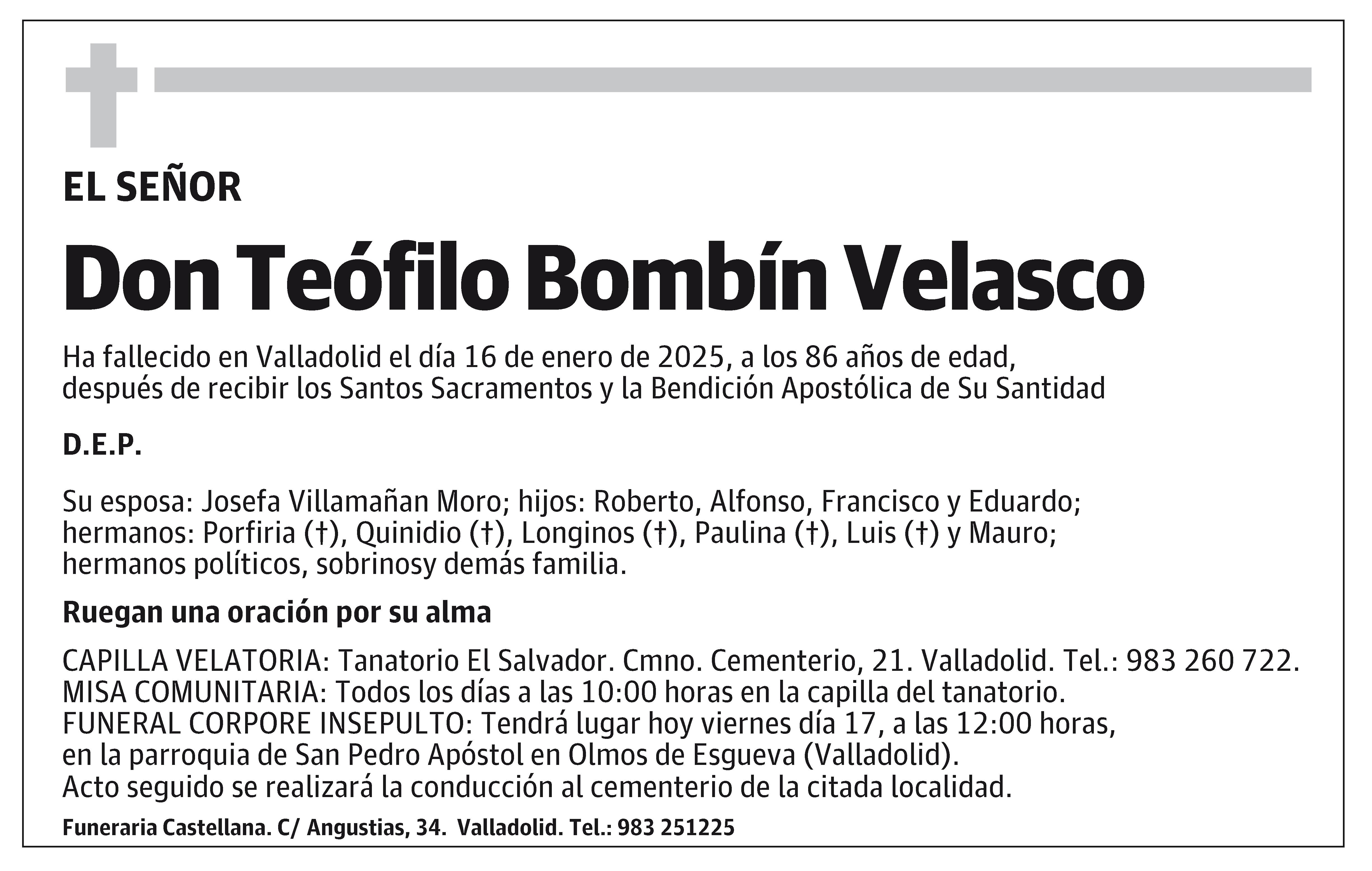 Teófilo Bombín Velasco