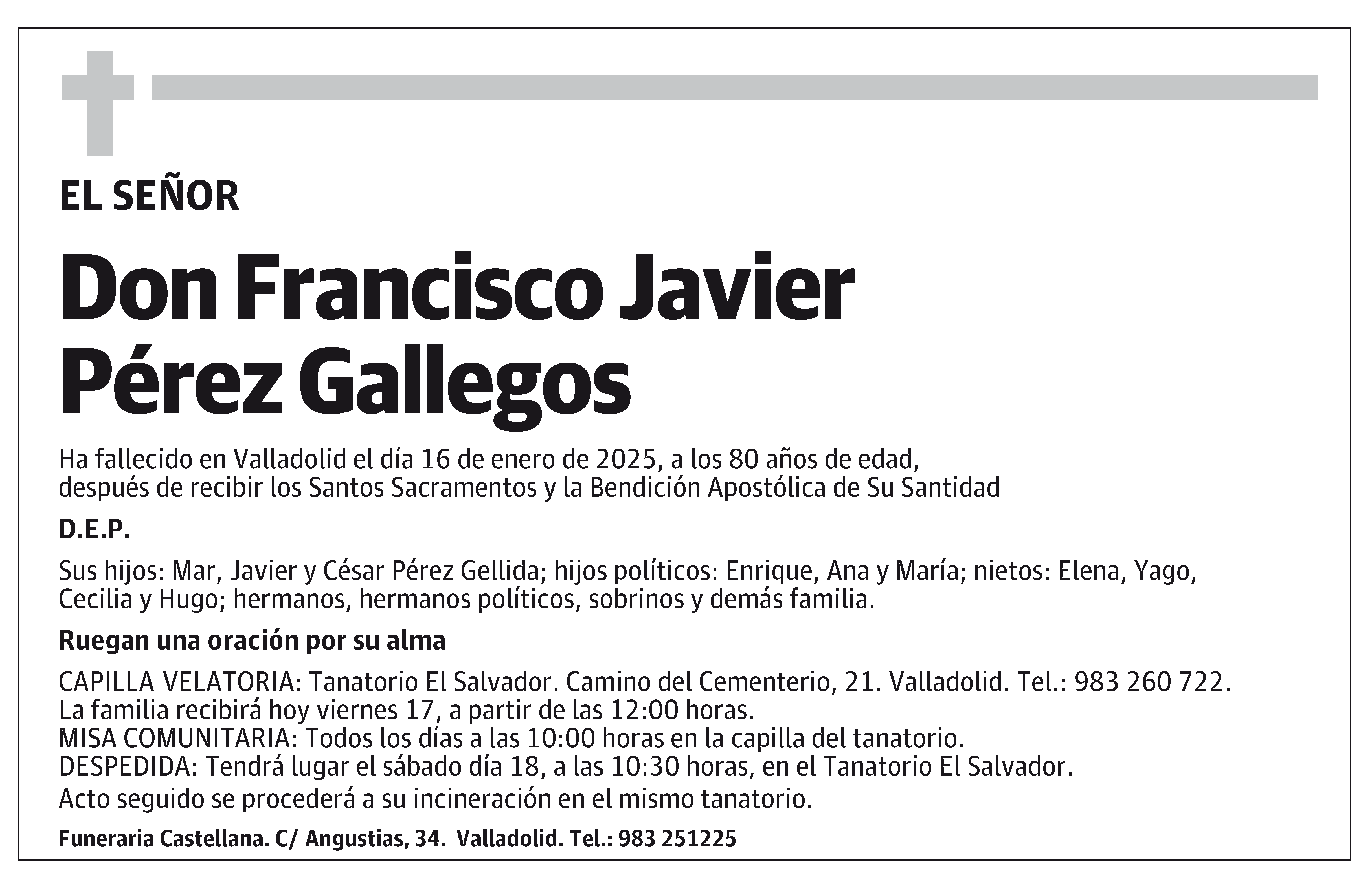 Francisco Javier Pérez Gallegos