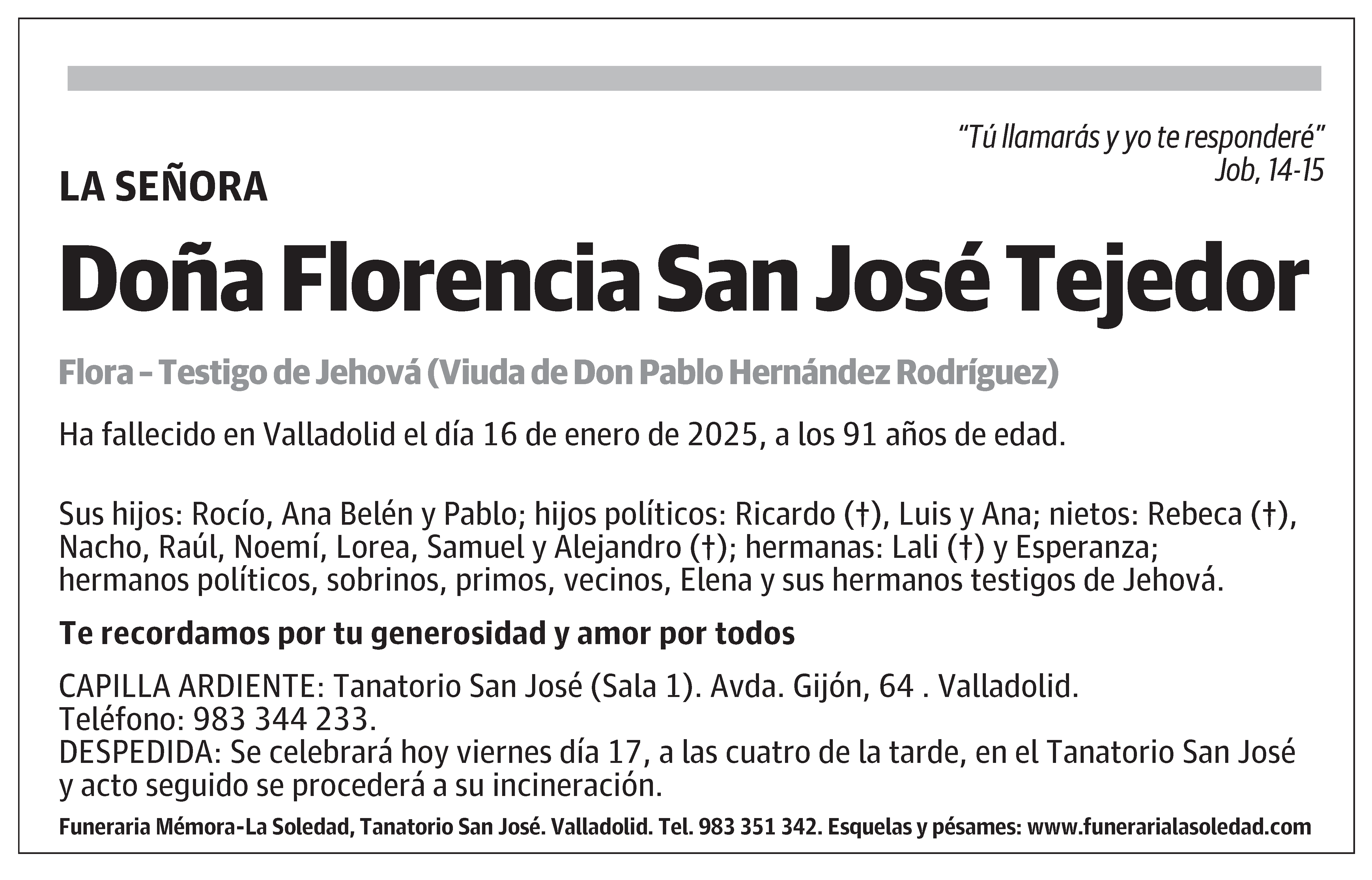 Florencia San José Tejedor