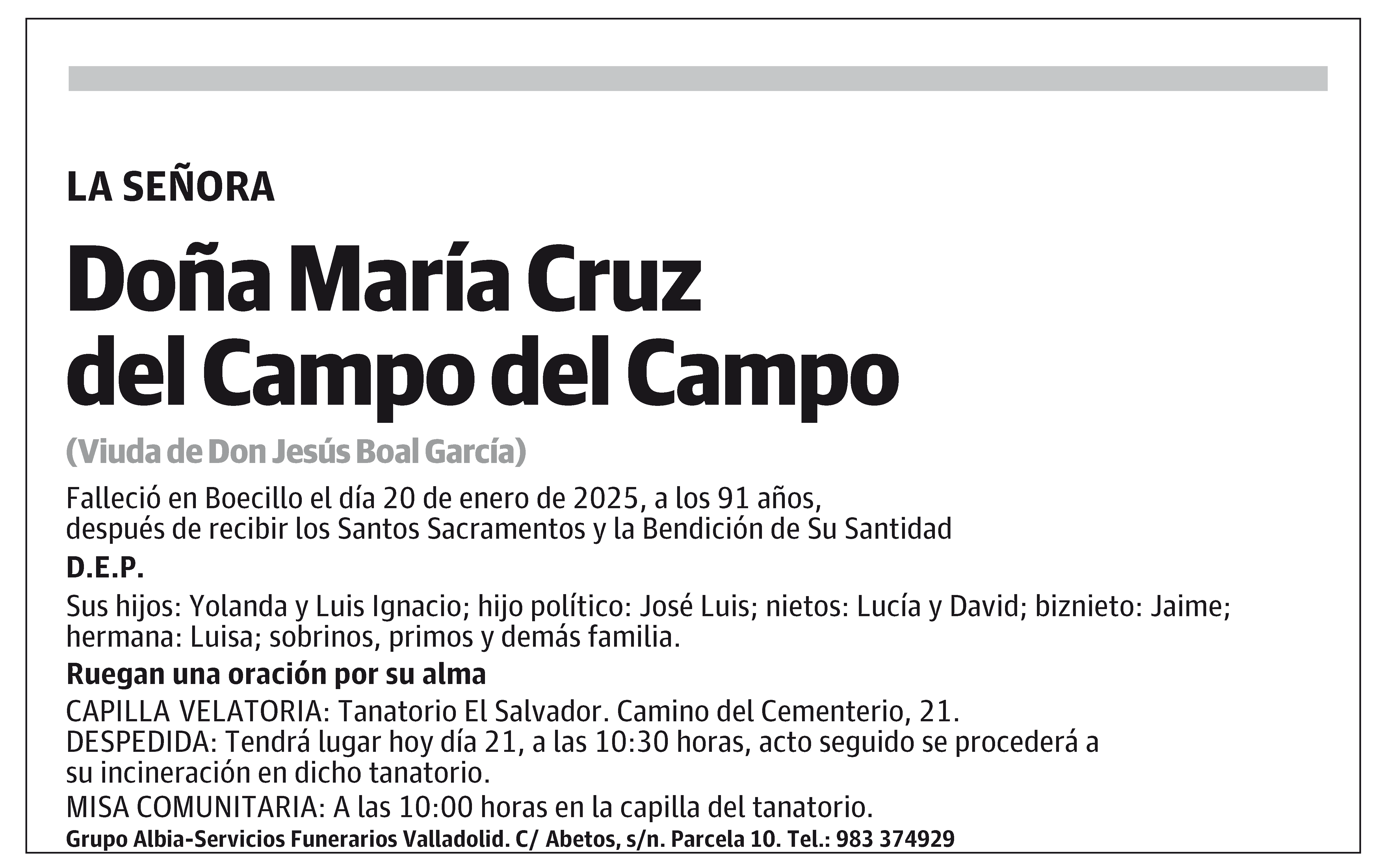 María Cruz del Campo del Campo