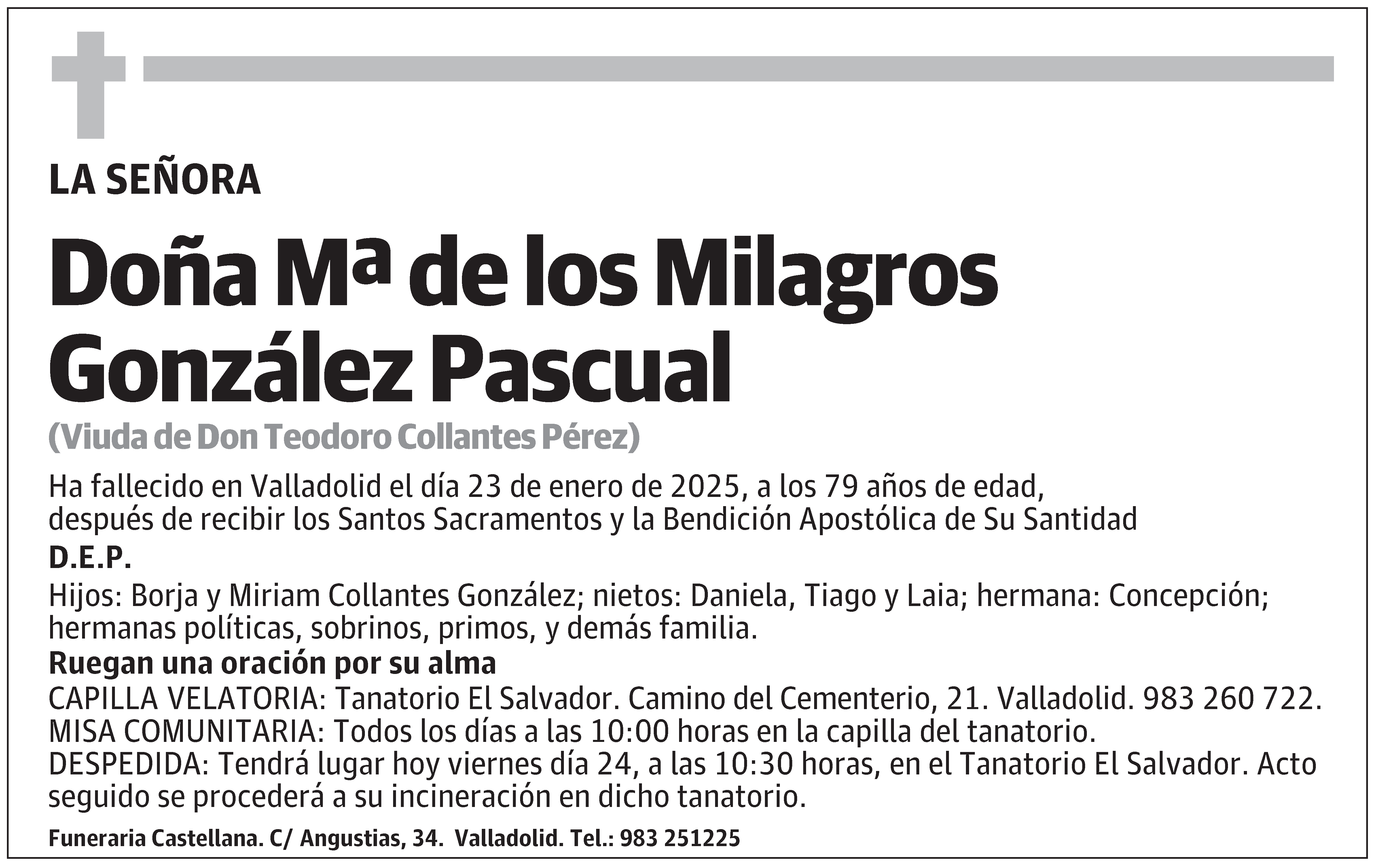 Mª de los Milagros González Pascual