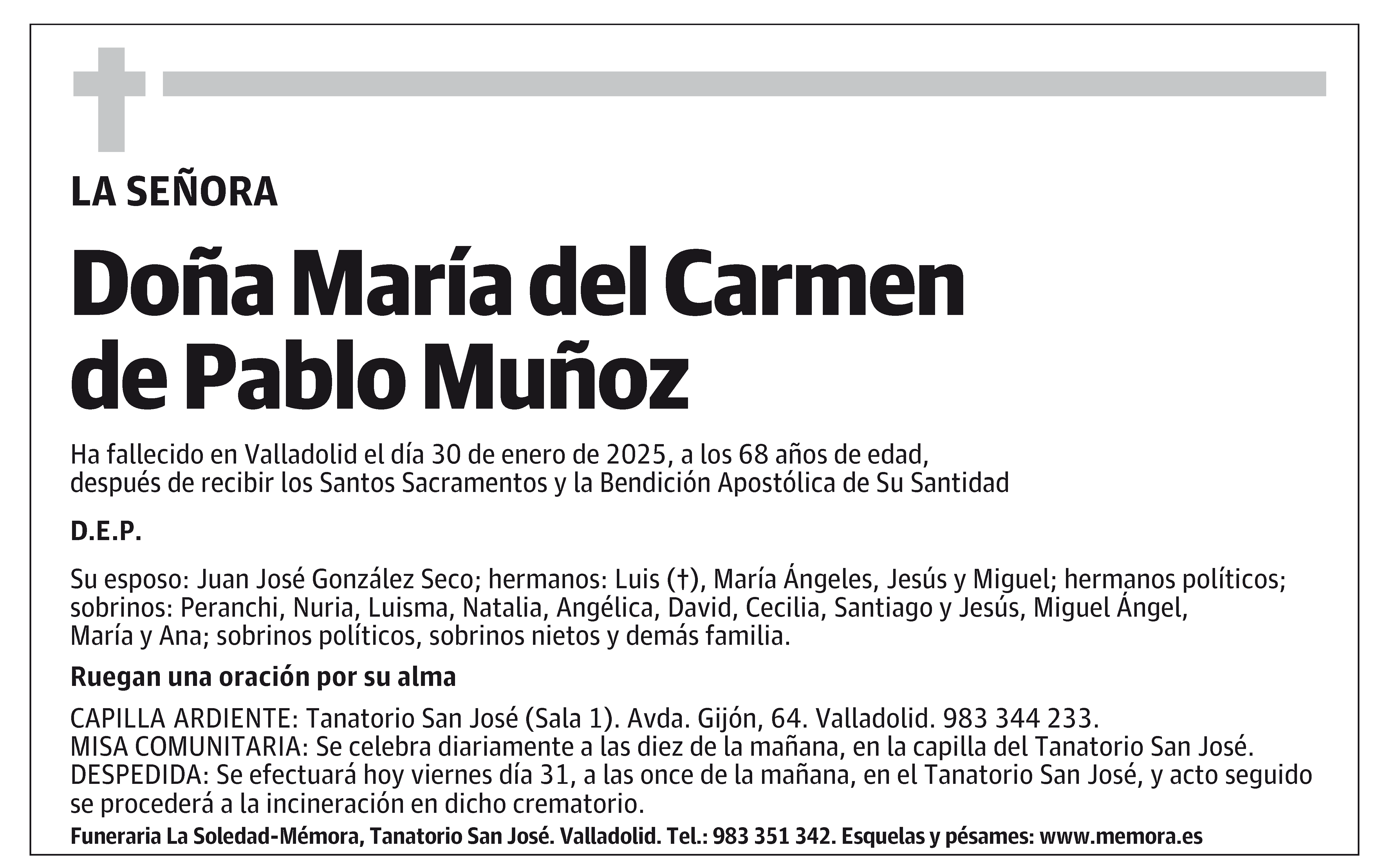 María del Carmen de Pablo Muñoz