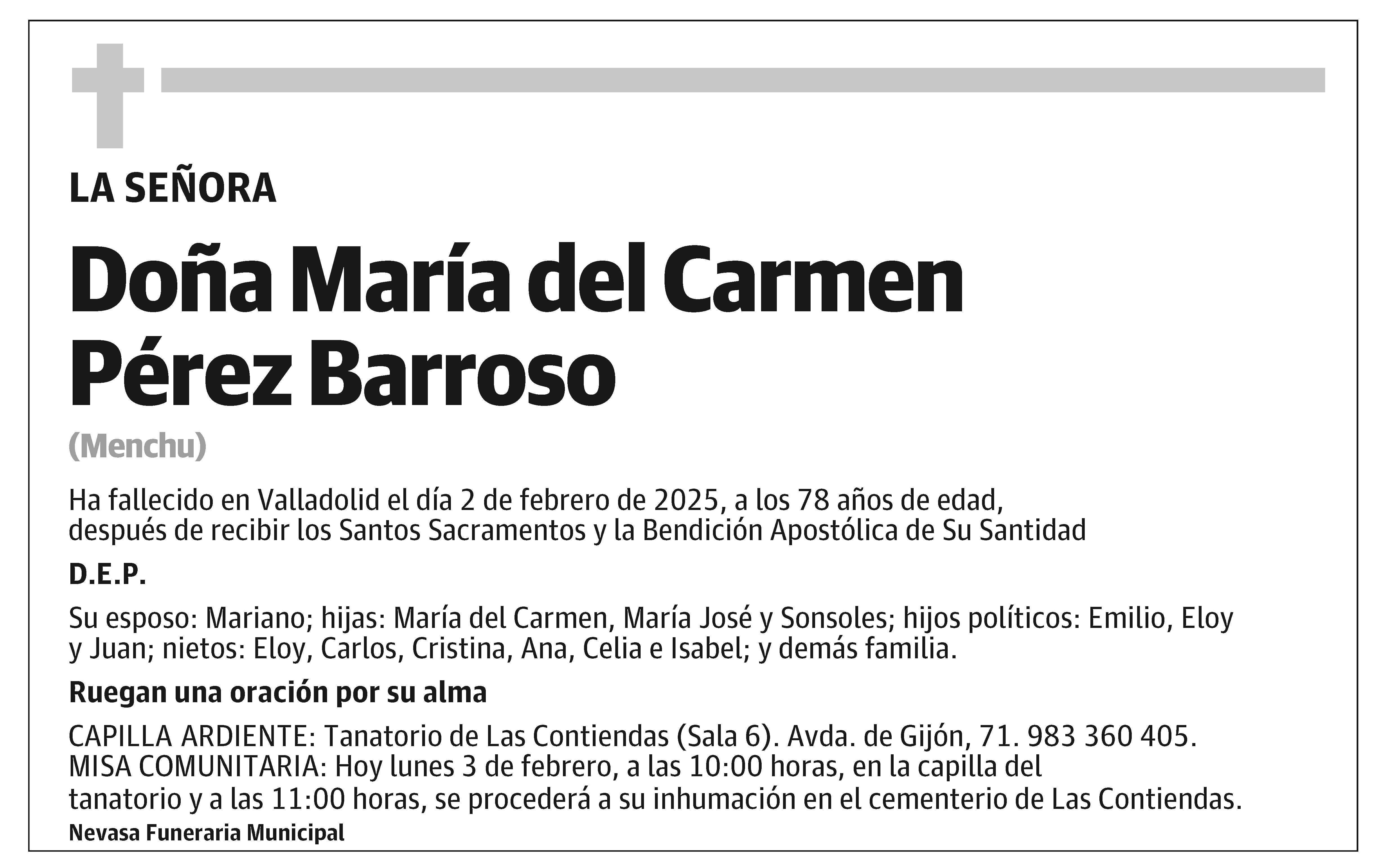 María del Carmen Pérez Barroso