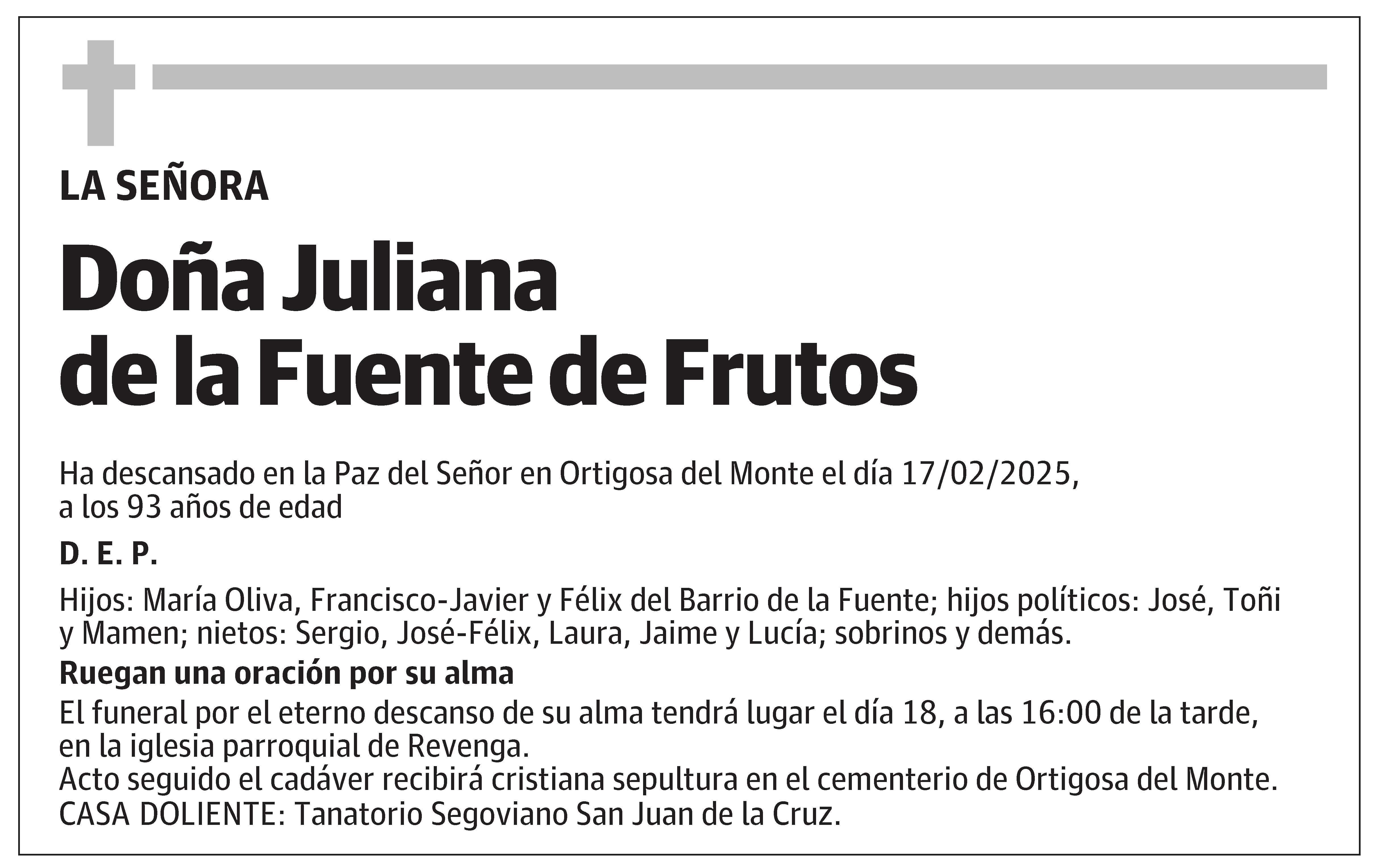 Juliana de la Fuente de Frutos