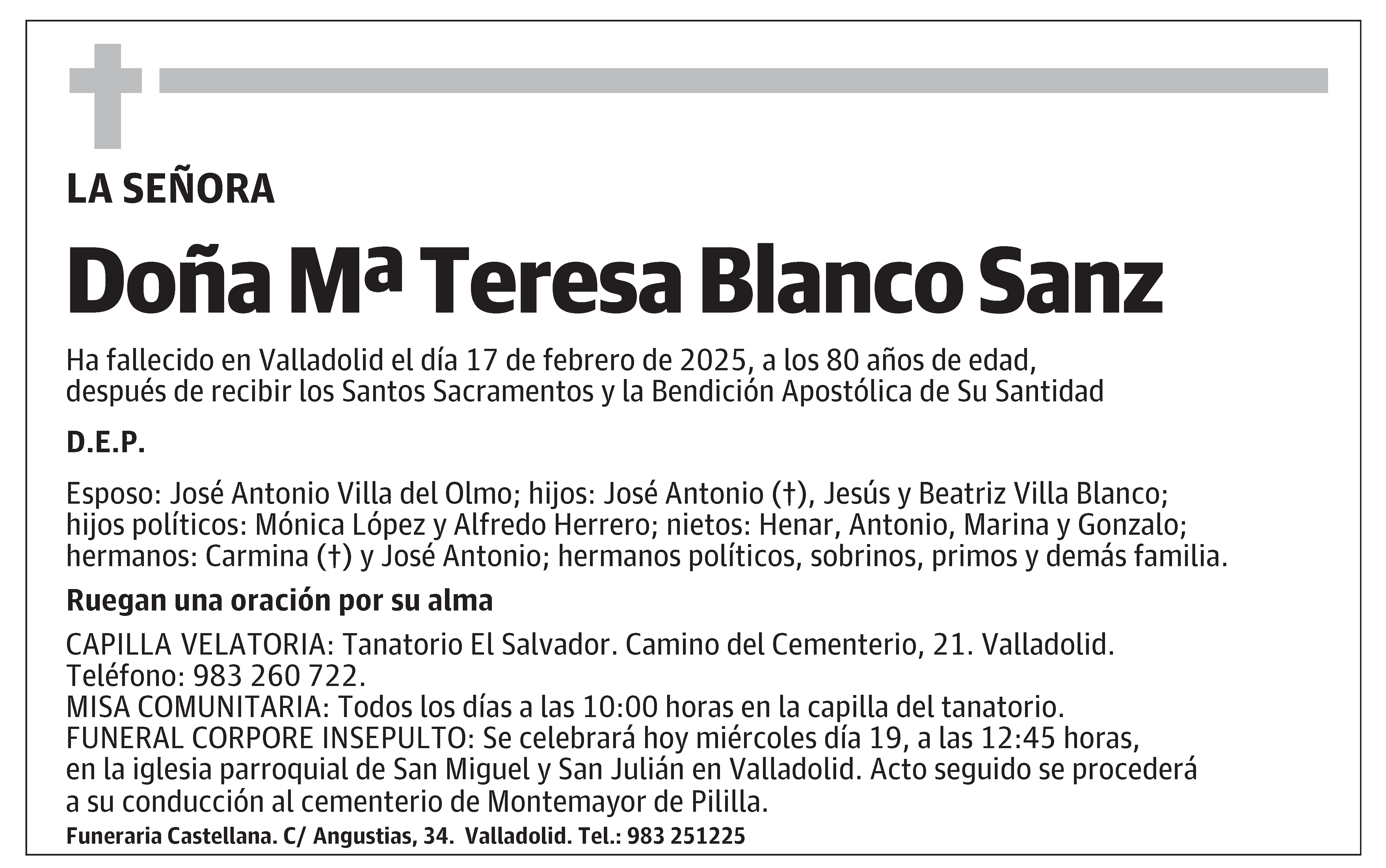 Mª Teresa Blanco Sanz