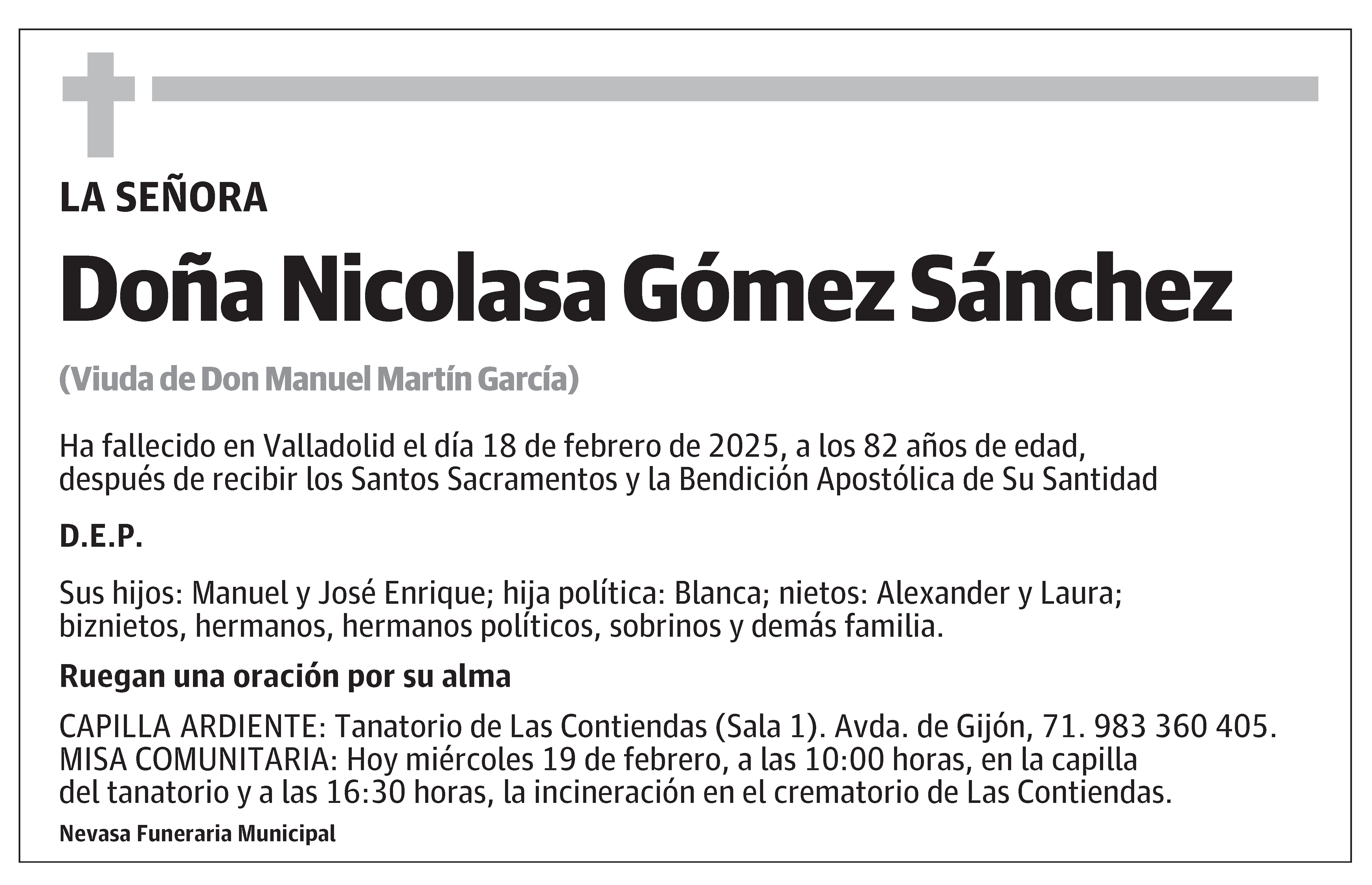 Nicolasa Gómez Sánchez