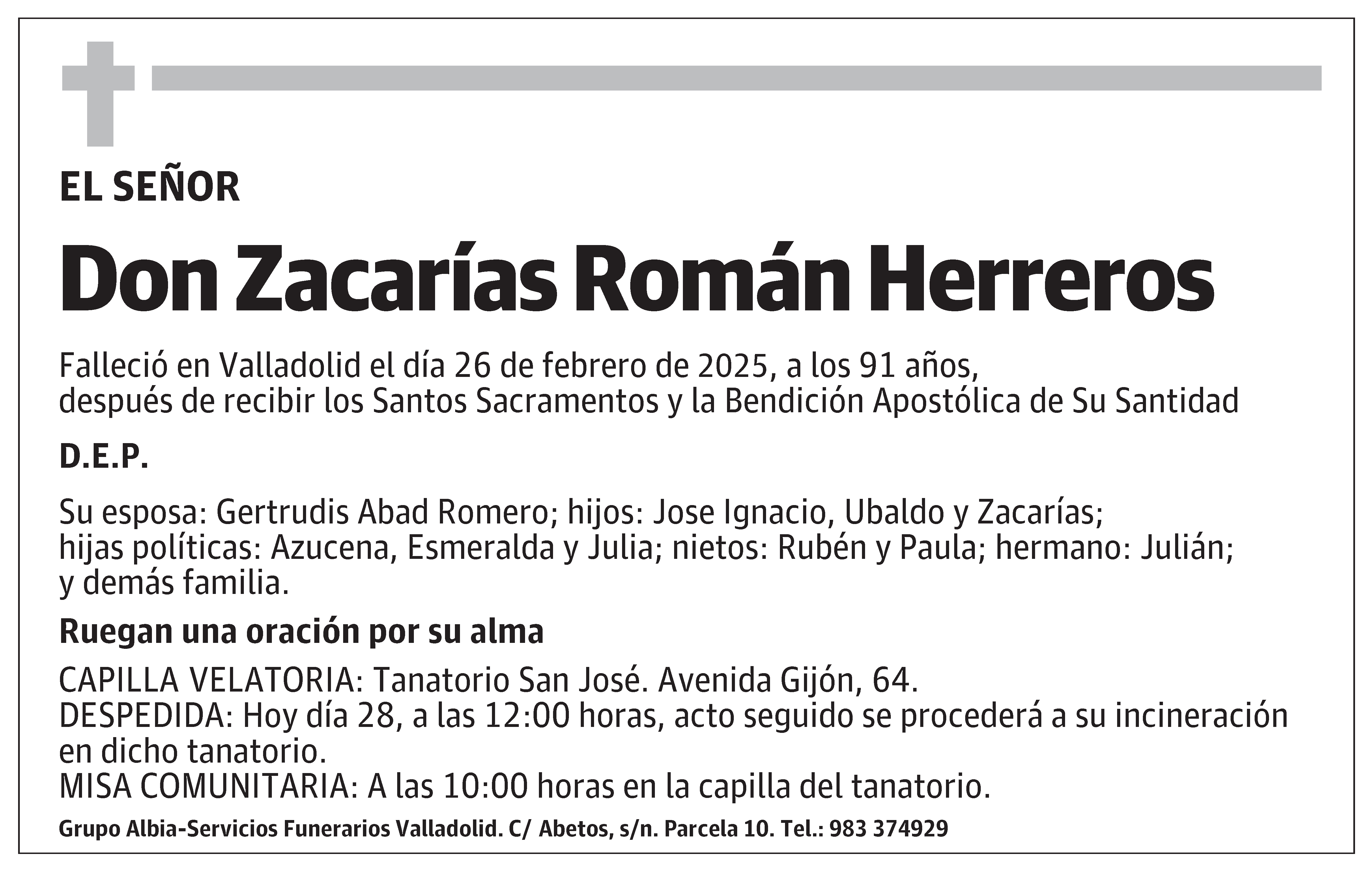 Zacarías Román Herreros