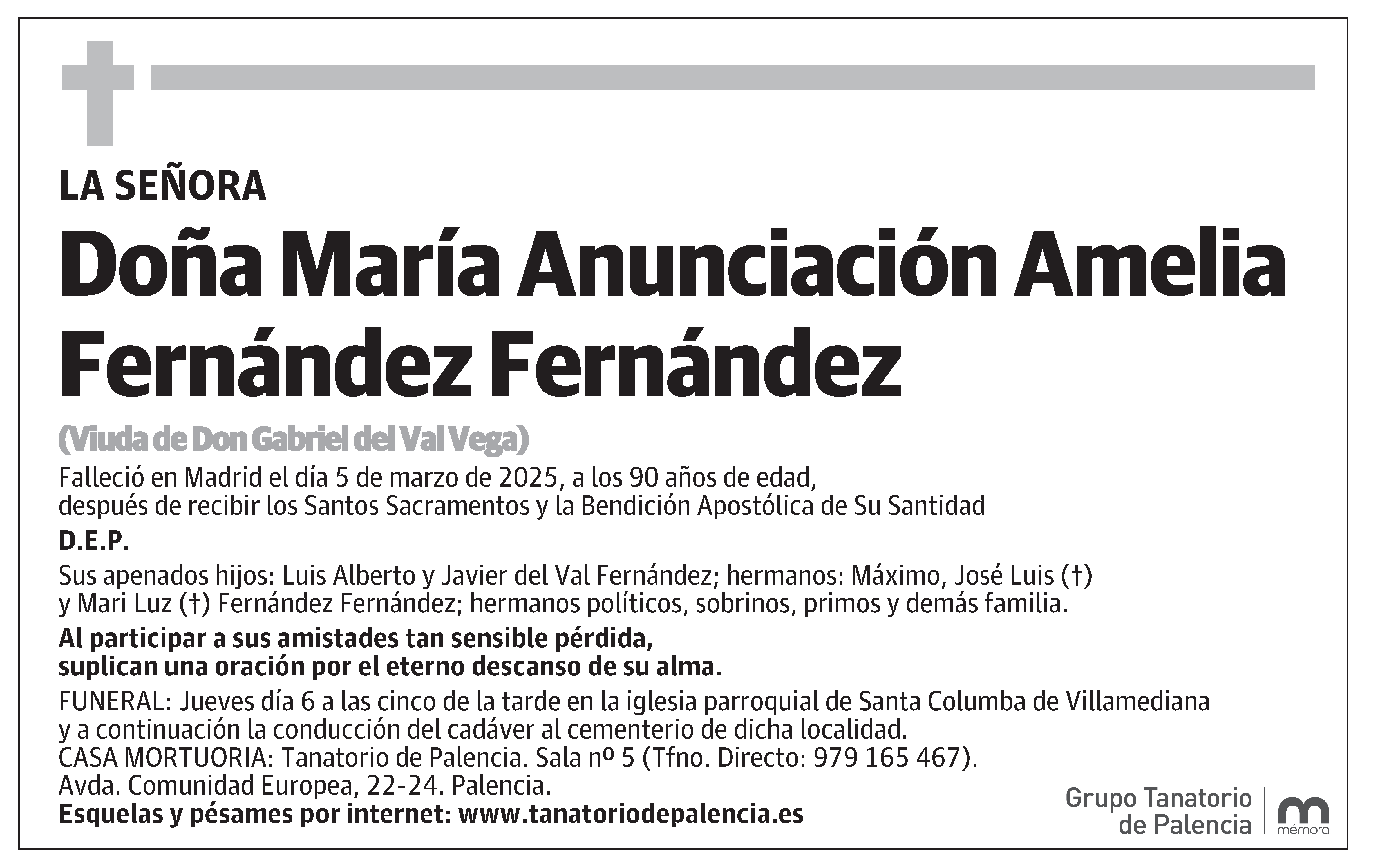 María Anunciación Amelia Fernández Fernández