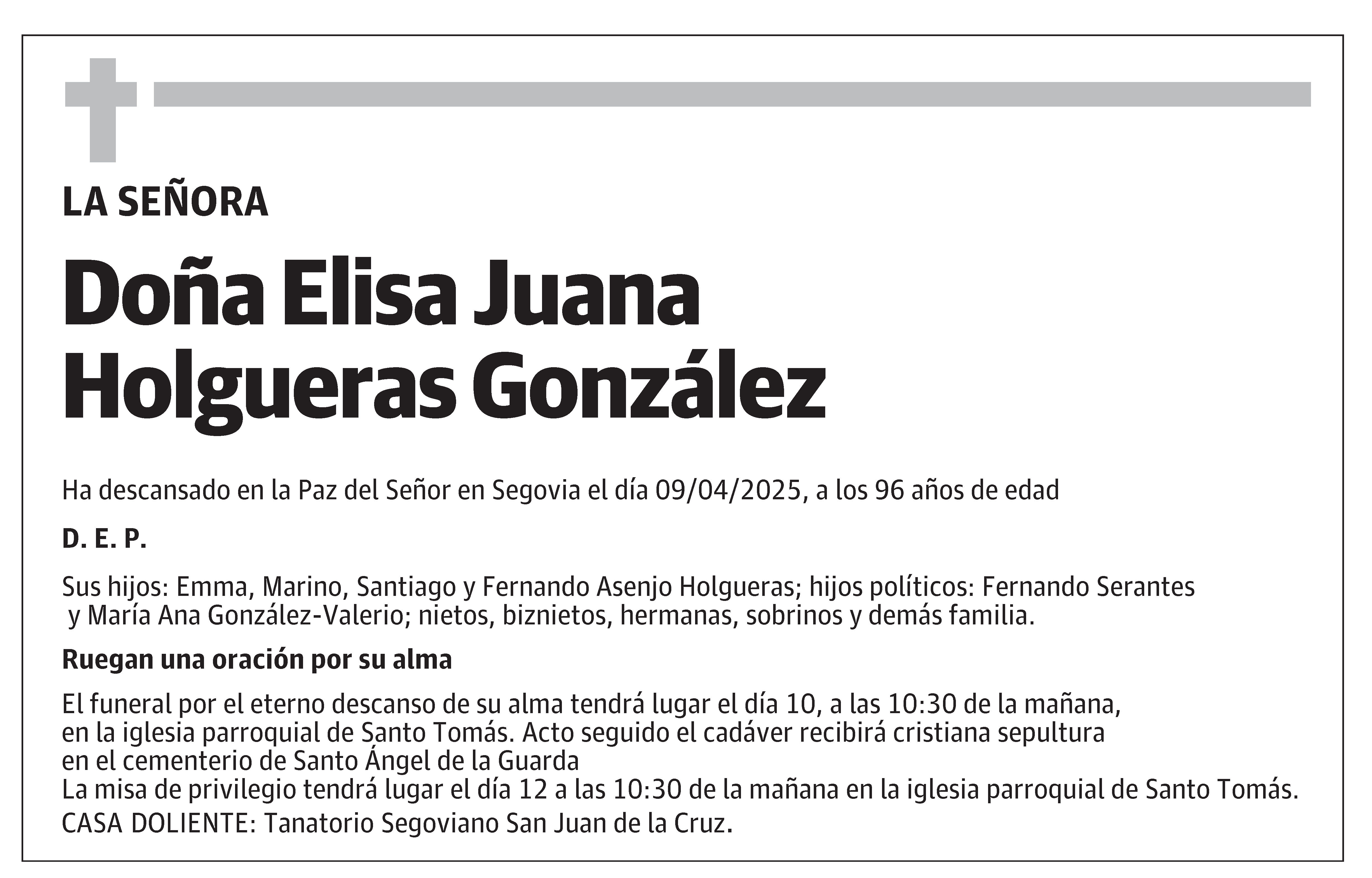 Elisa Juana Holgueras González