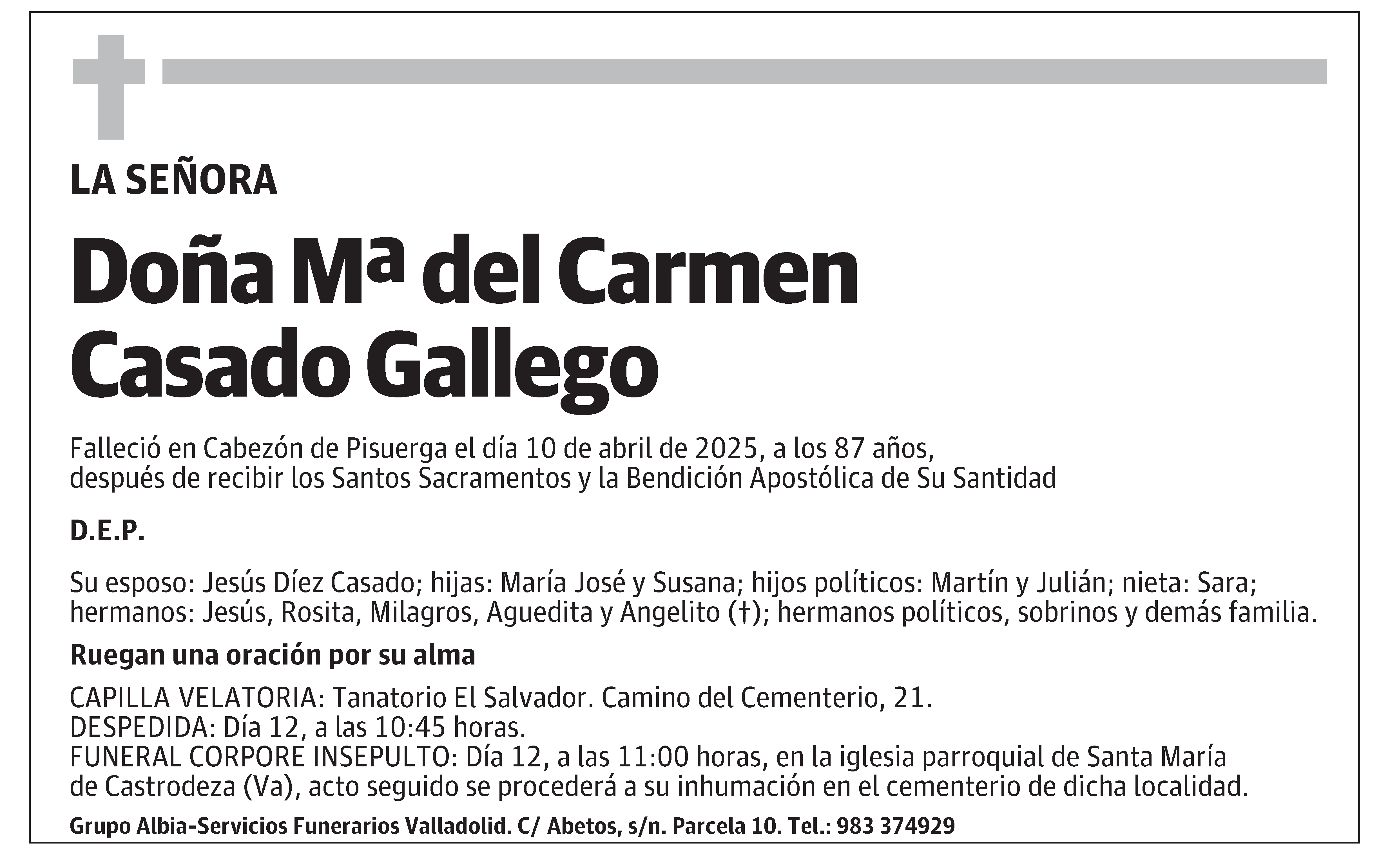Mª del Carmen Casado Gallego