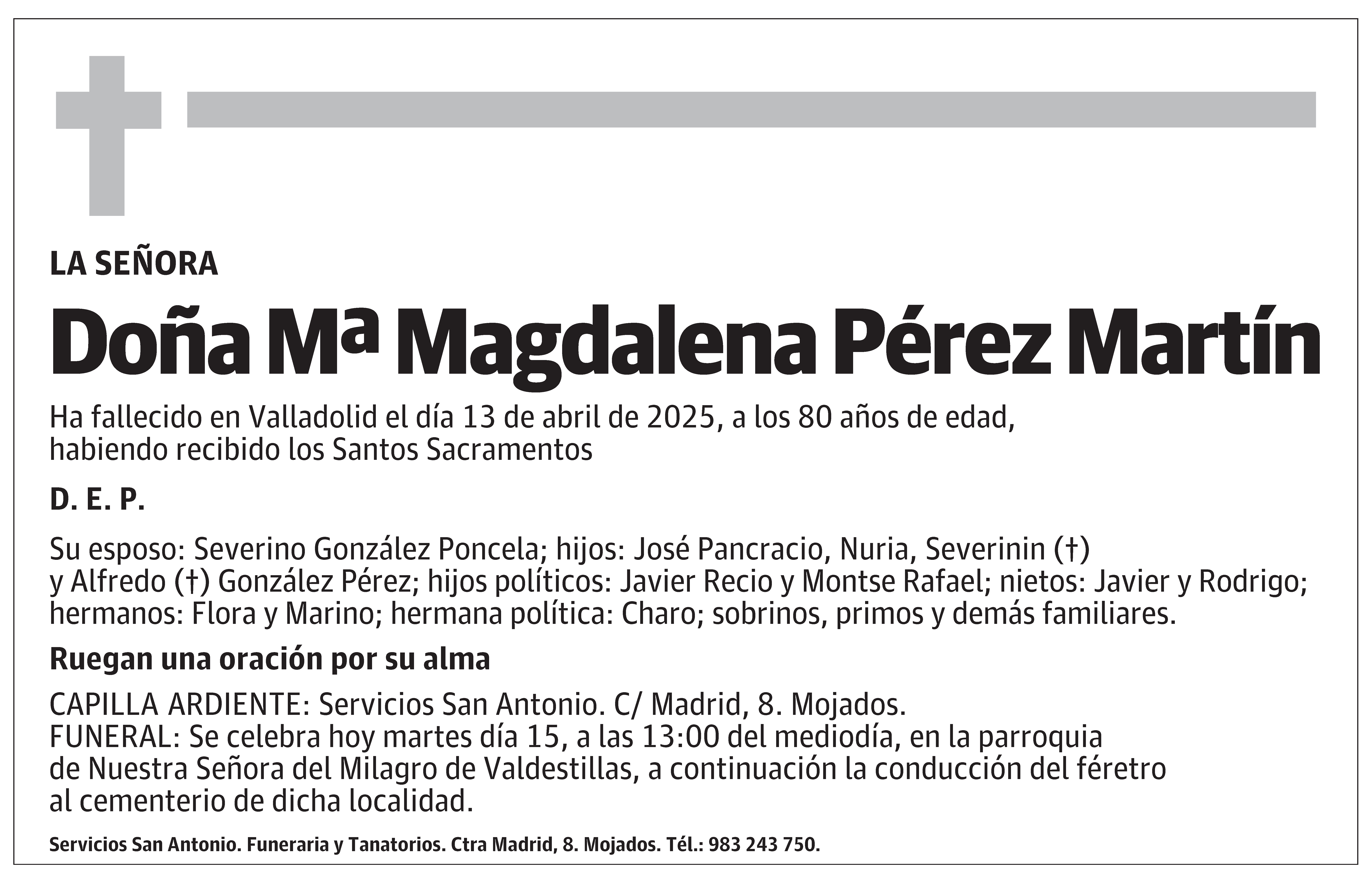 Mª Magdalena Pérez Martín