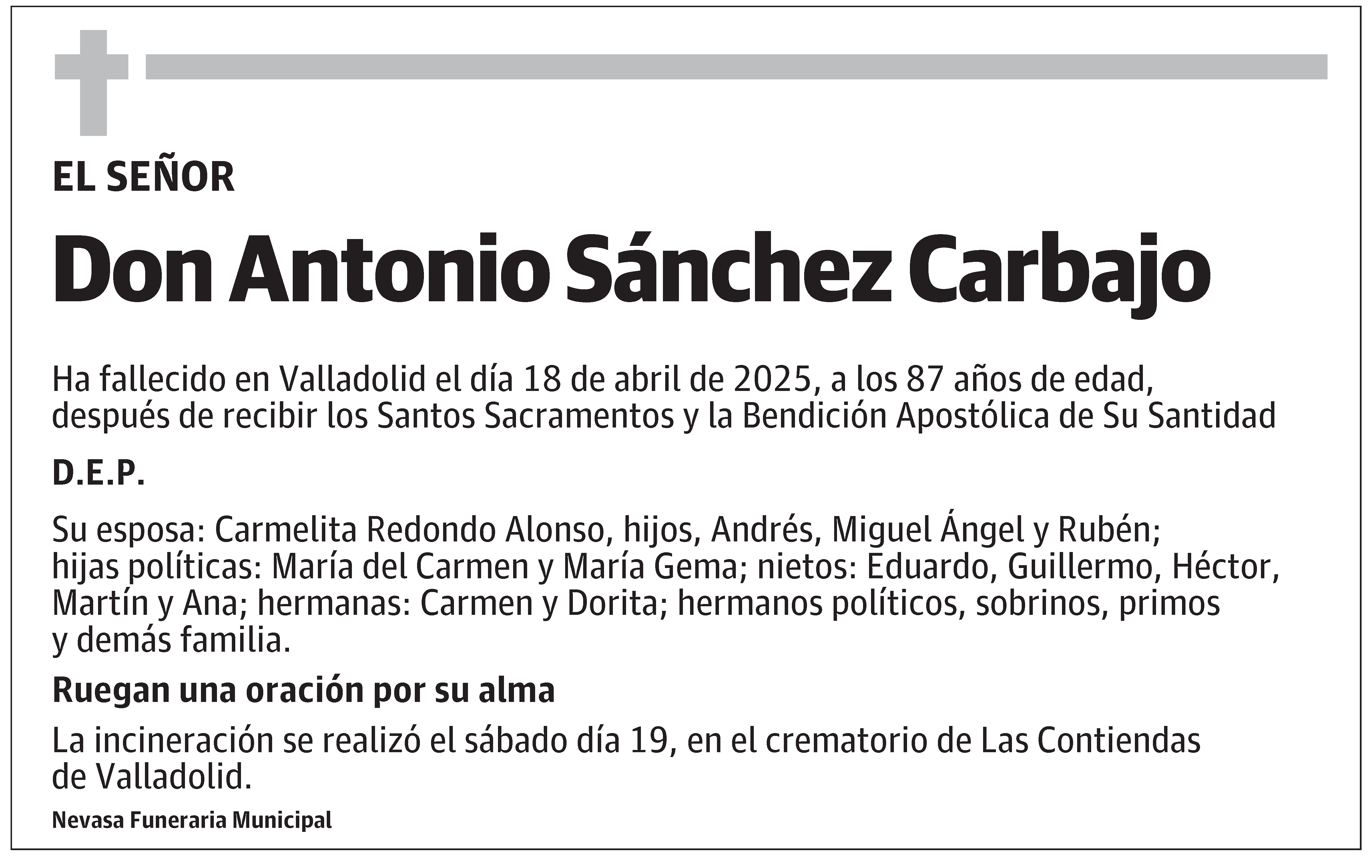 Antonio Sánchez Carbajo