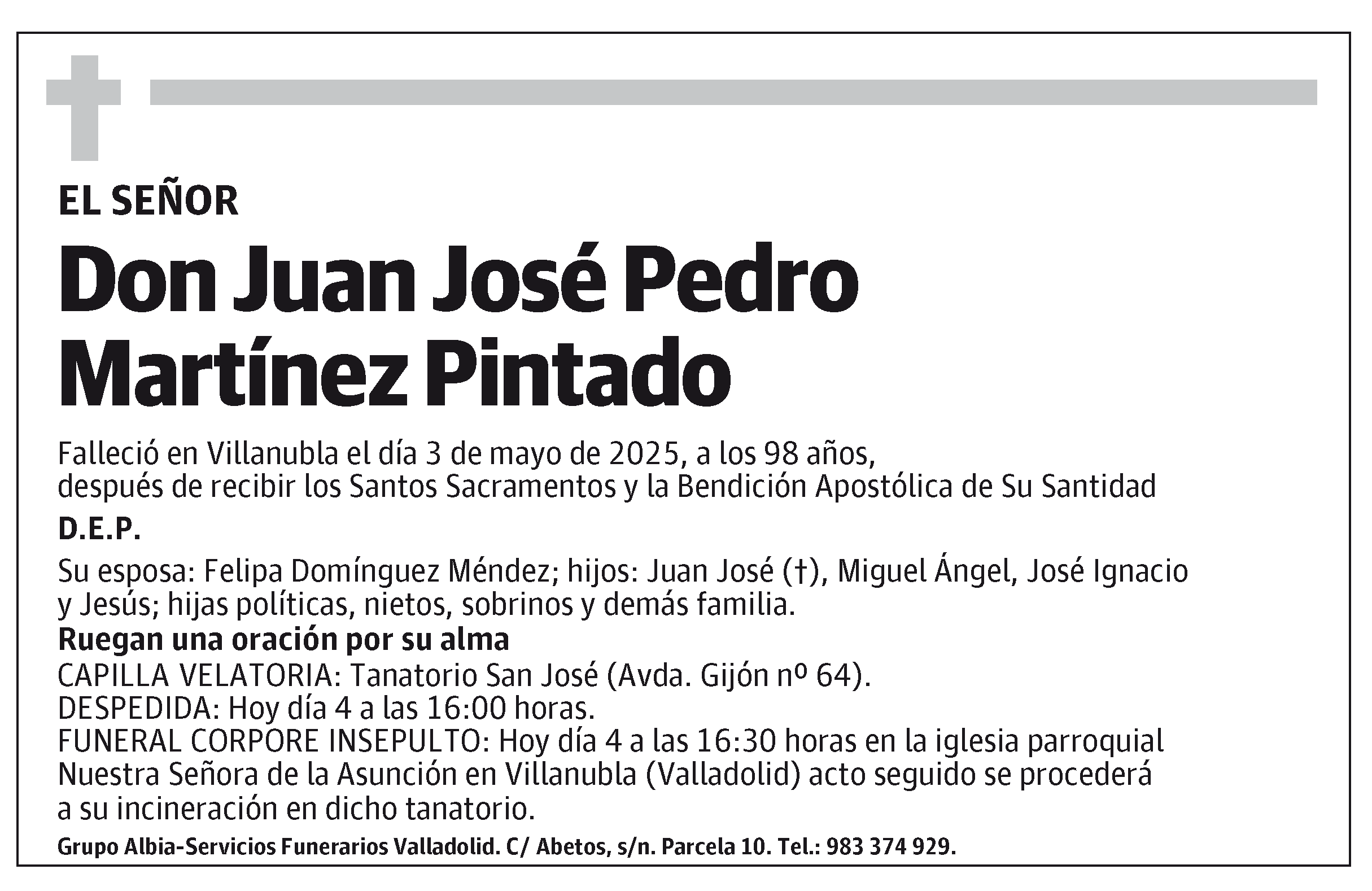 Juan José Pedro Martínez Pintado