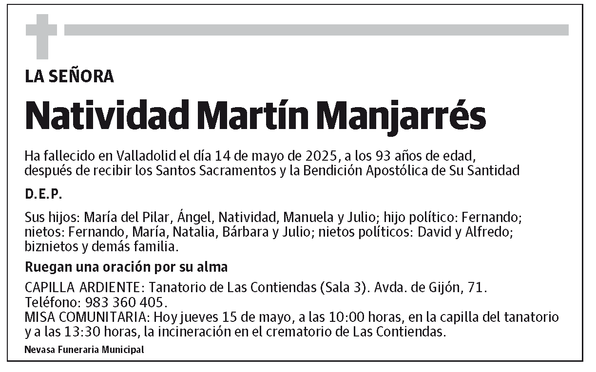 Natividad Martín Manjarrés