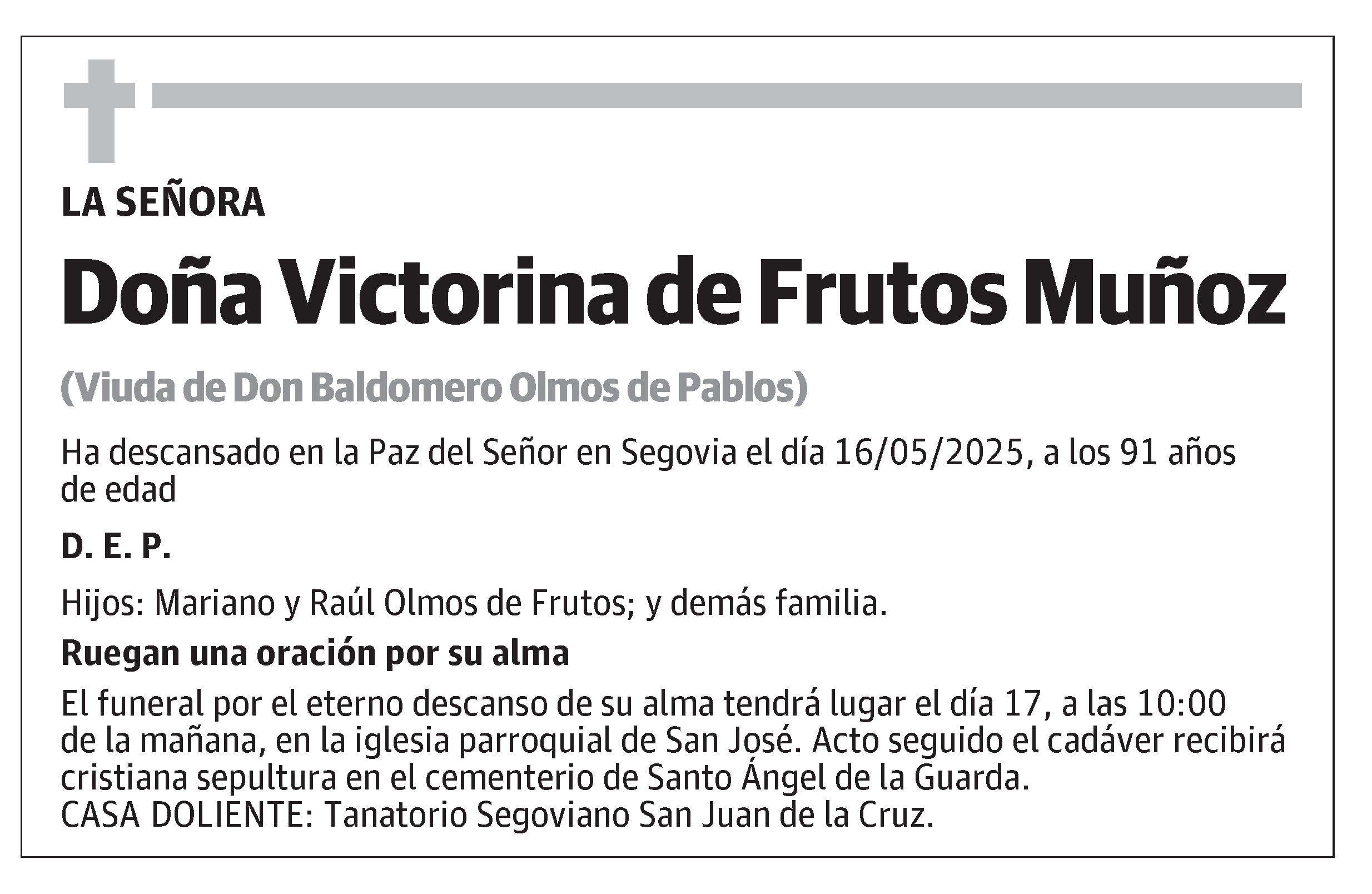 Victorina de Frutos Muñoz