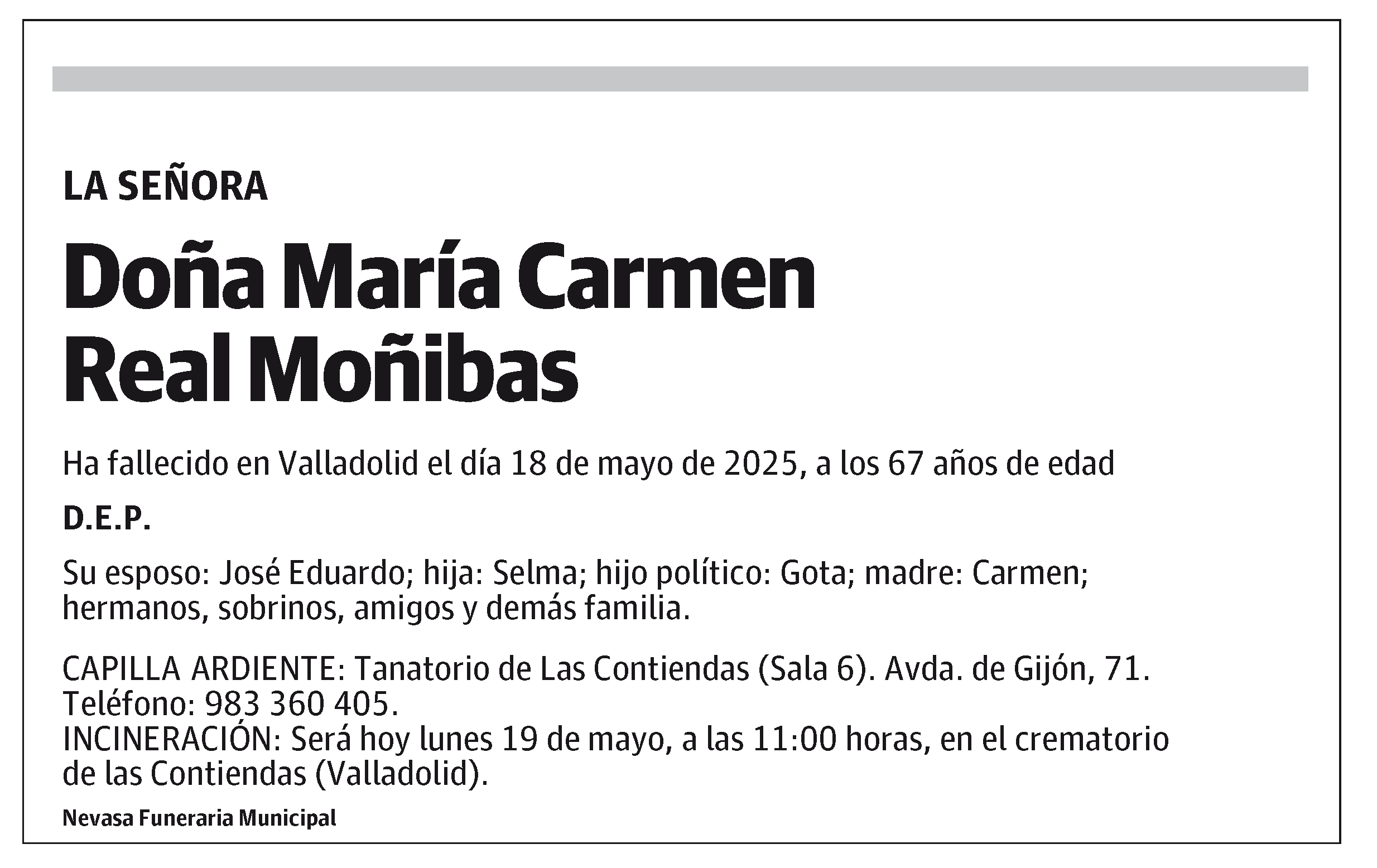 María Carmen Real Moñibas