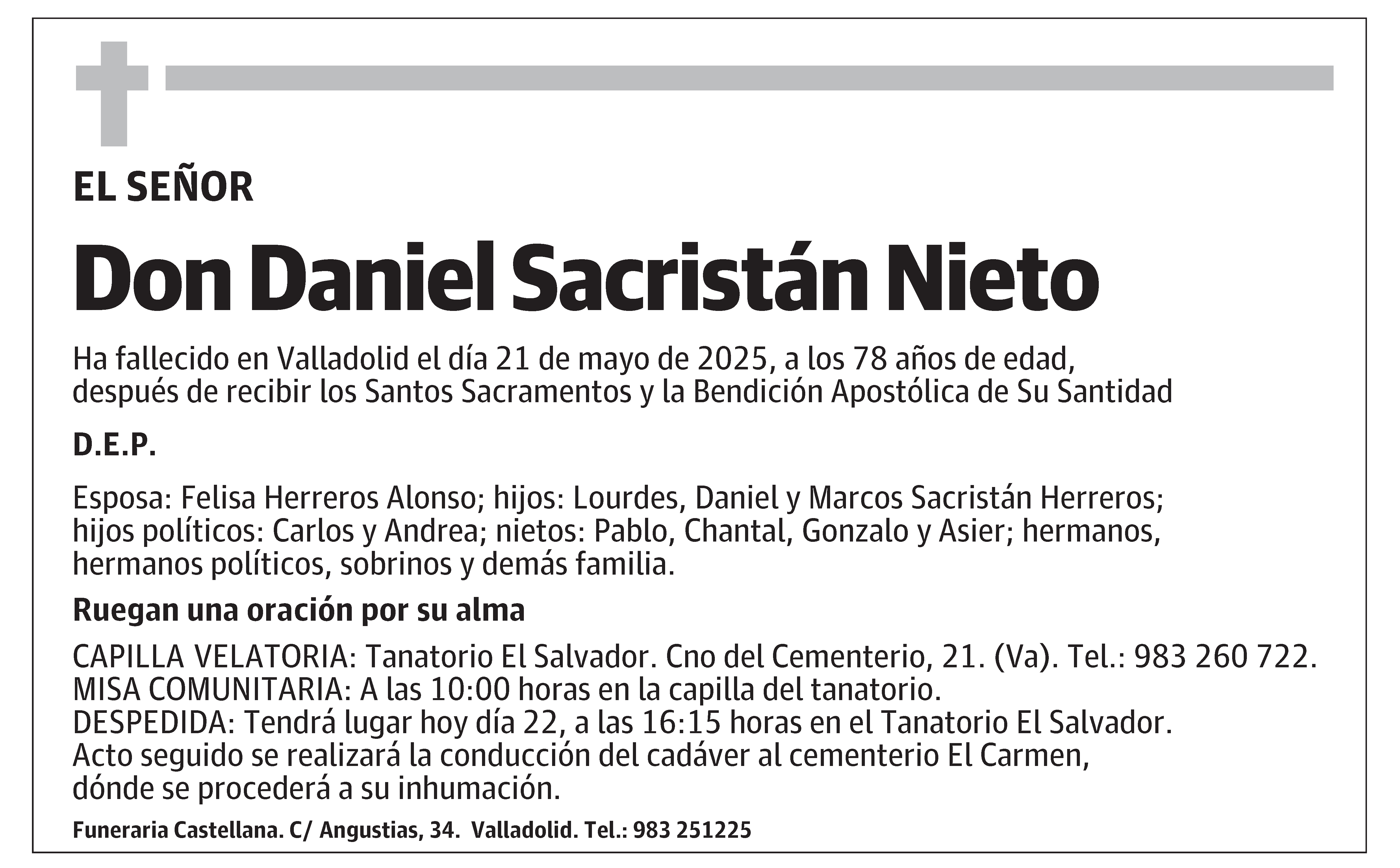 Daniel Sacristán Nieto