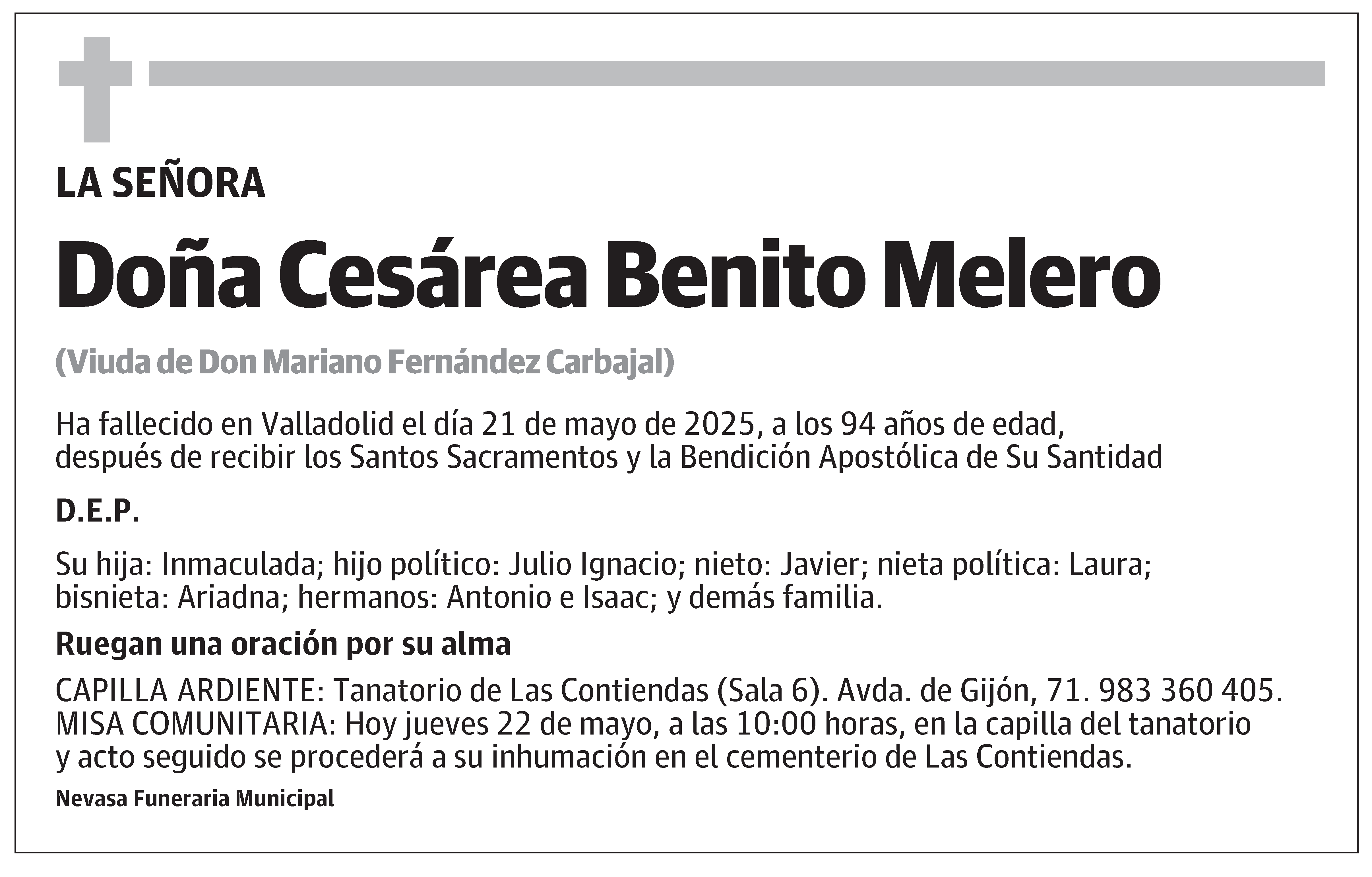 Cesárea Benito Melero