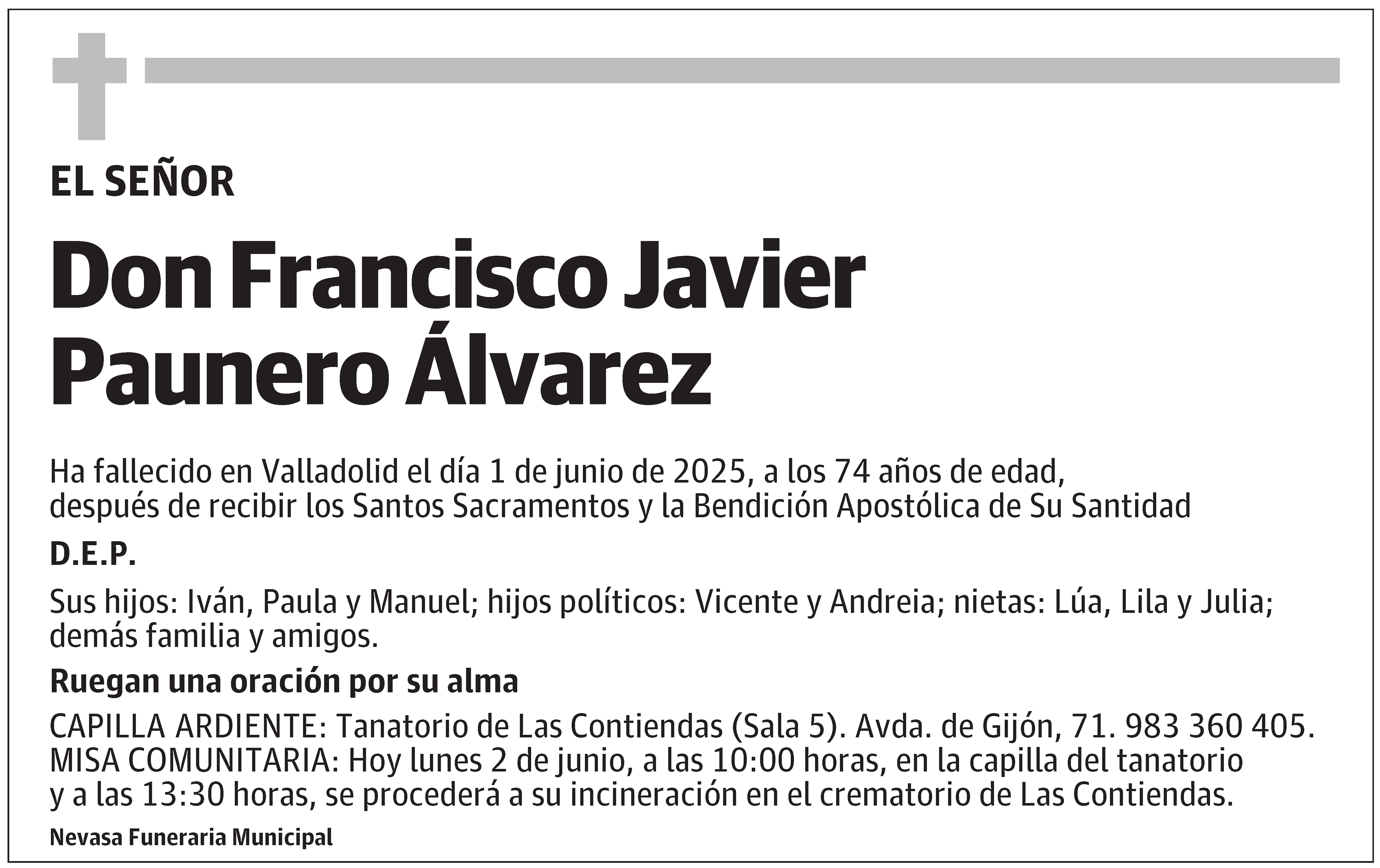 Francisco Javier Paunero Álvarez