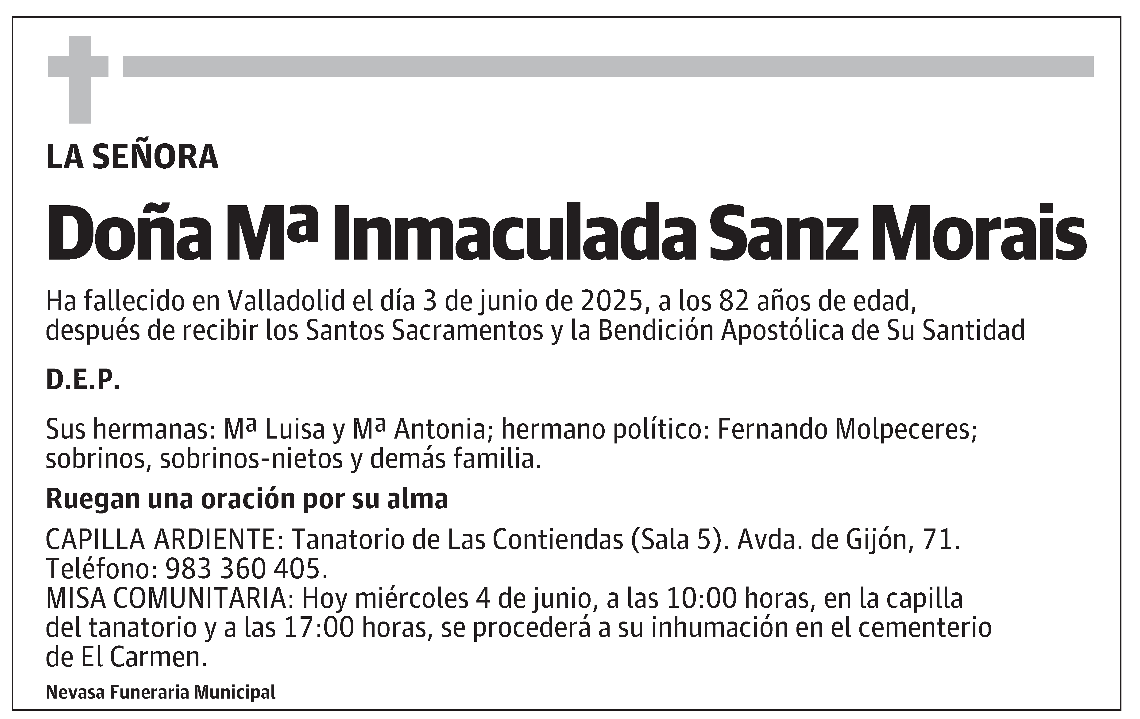 Mª Inmaculada Sanz Morais