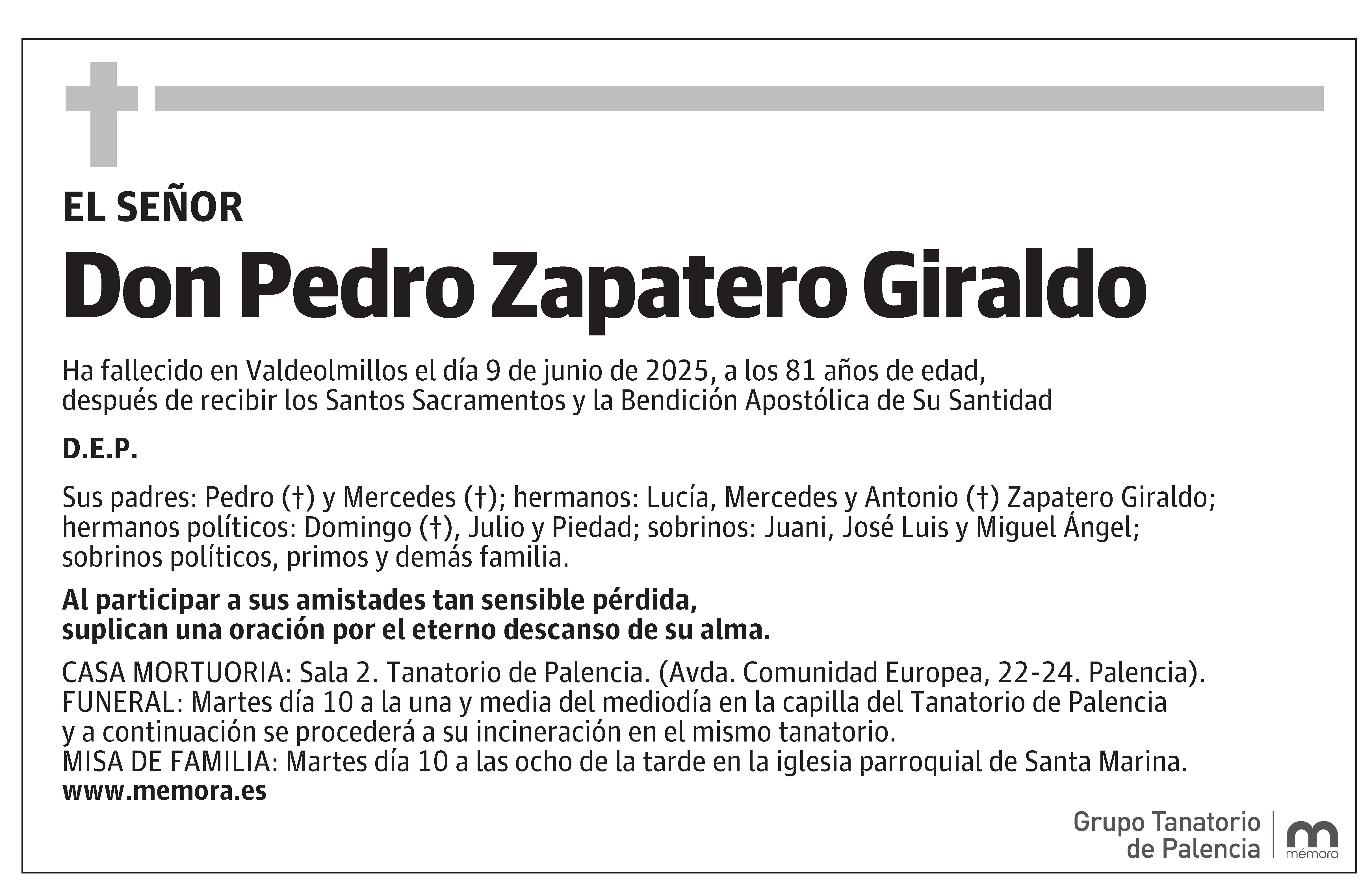 Pedro Zapatero Giraldo