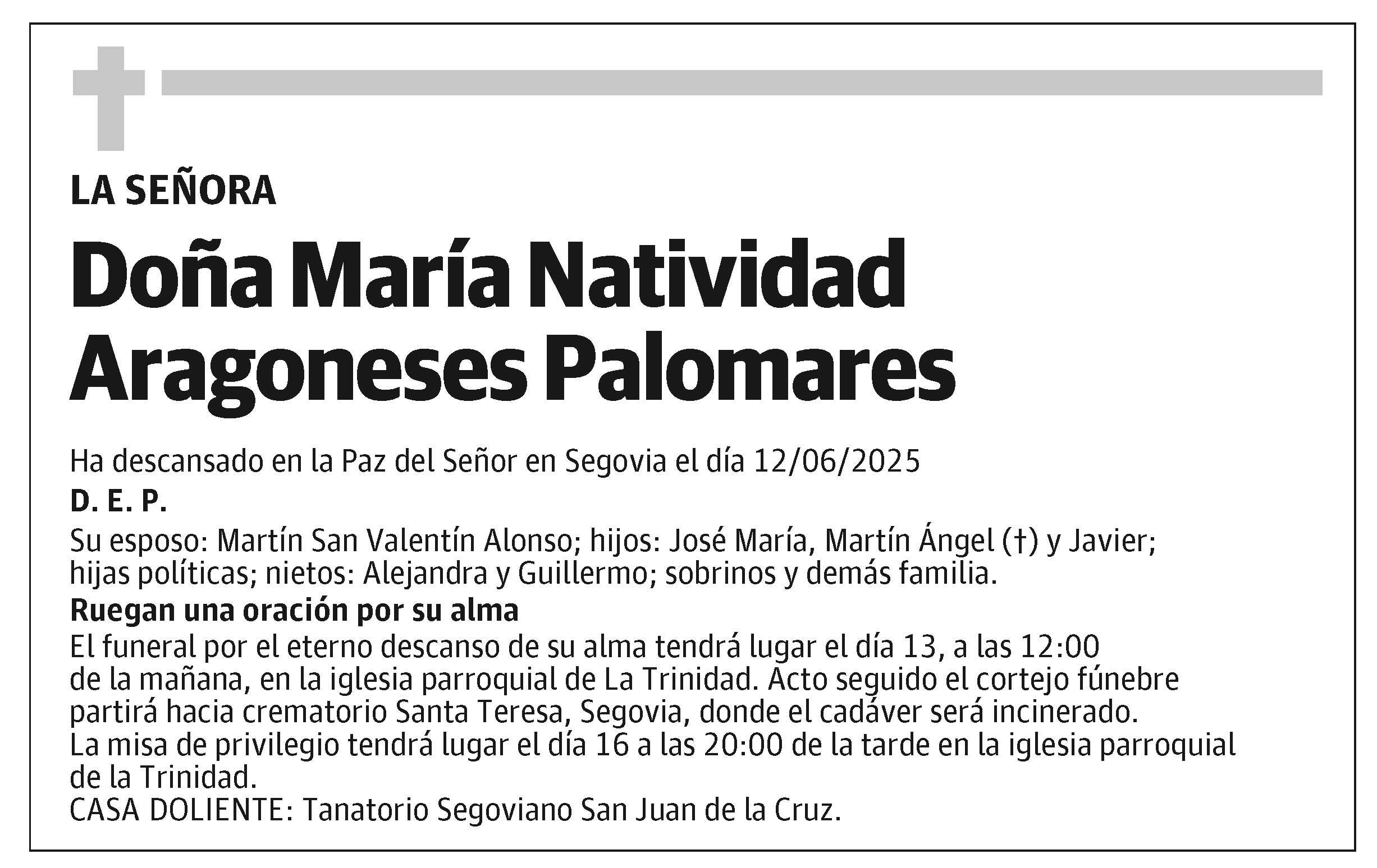 María Natividad Aragoneses Palomares