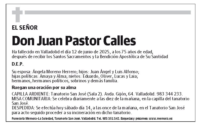 Juan Pastor Calles