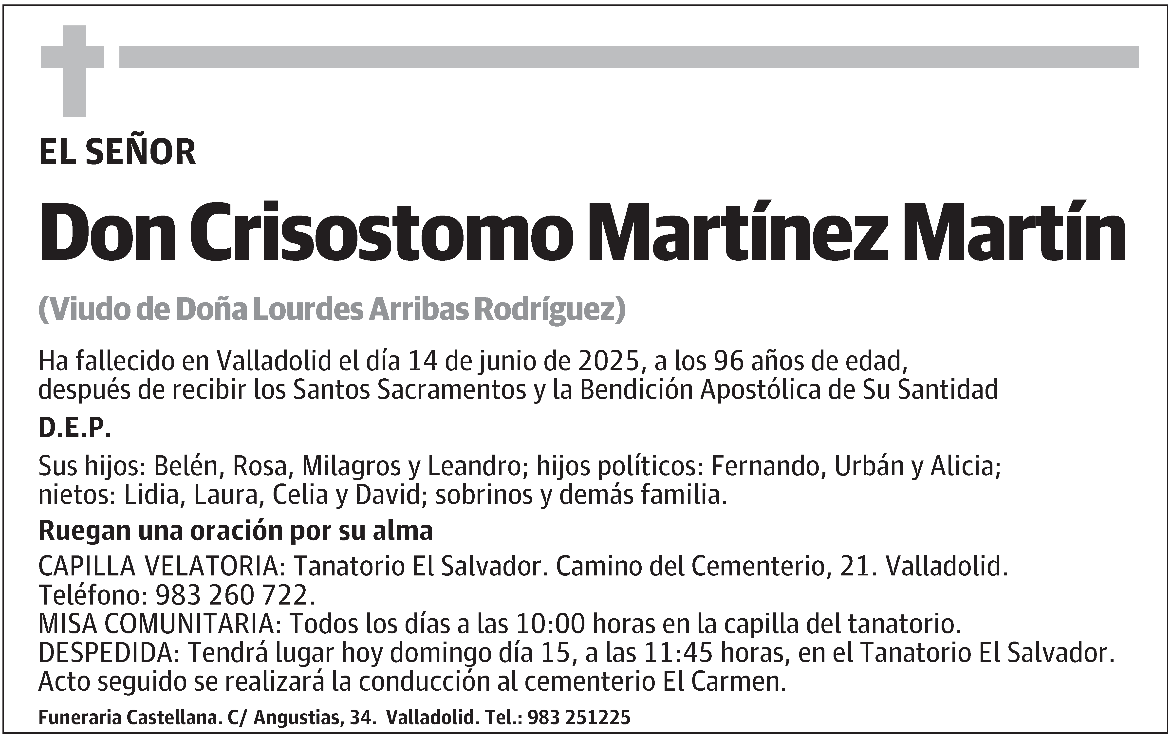 Don Crisostomo Martínez Martín