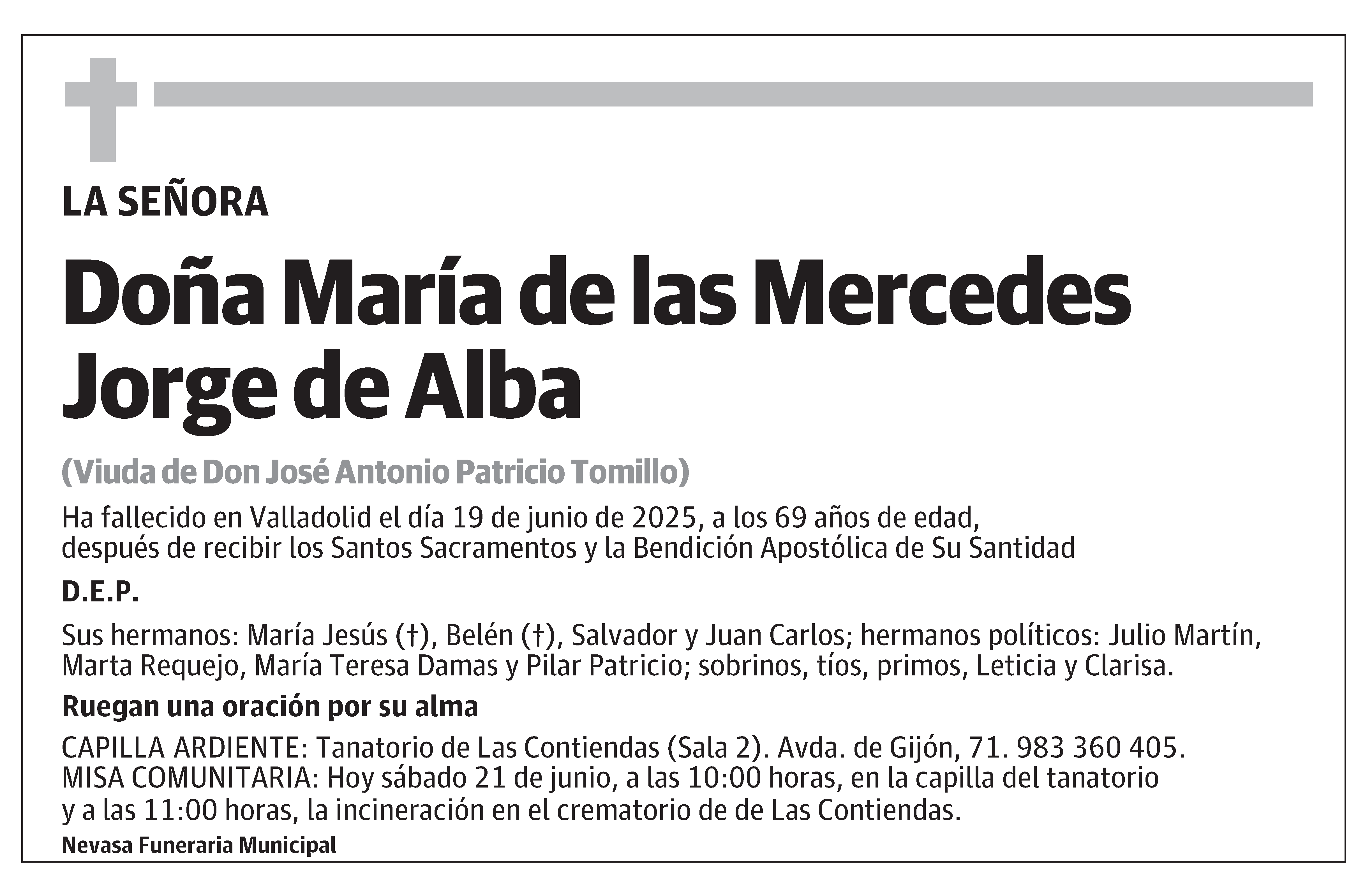 María de las Mercedes Jorge de Alba
