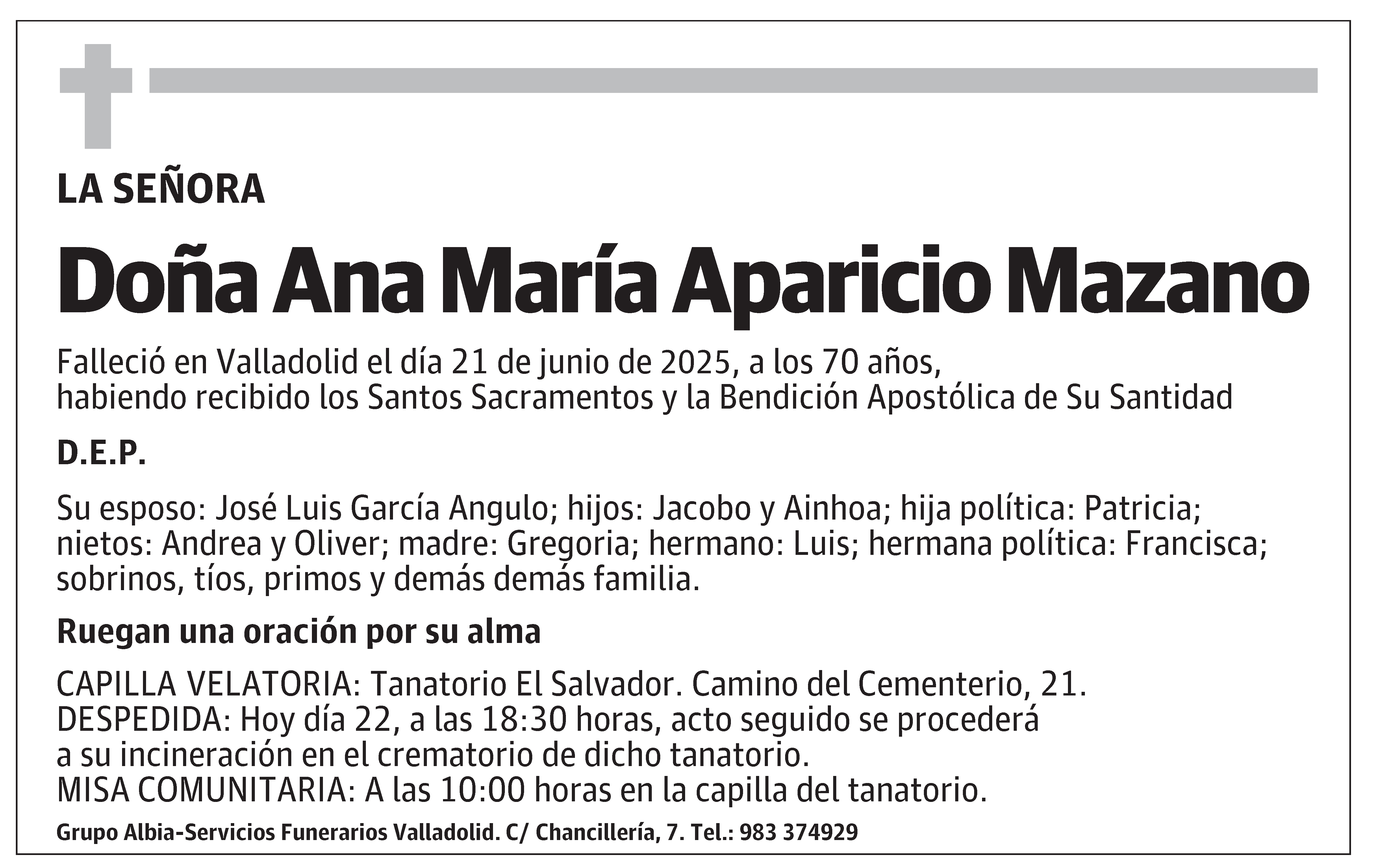 Ana María Aparicio Mazano