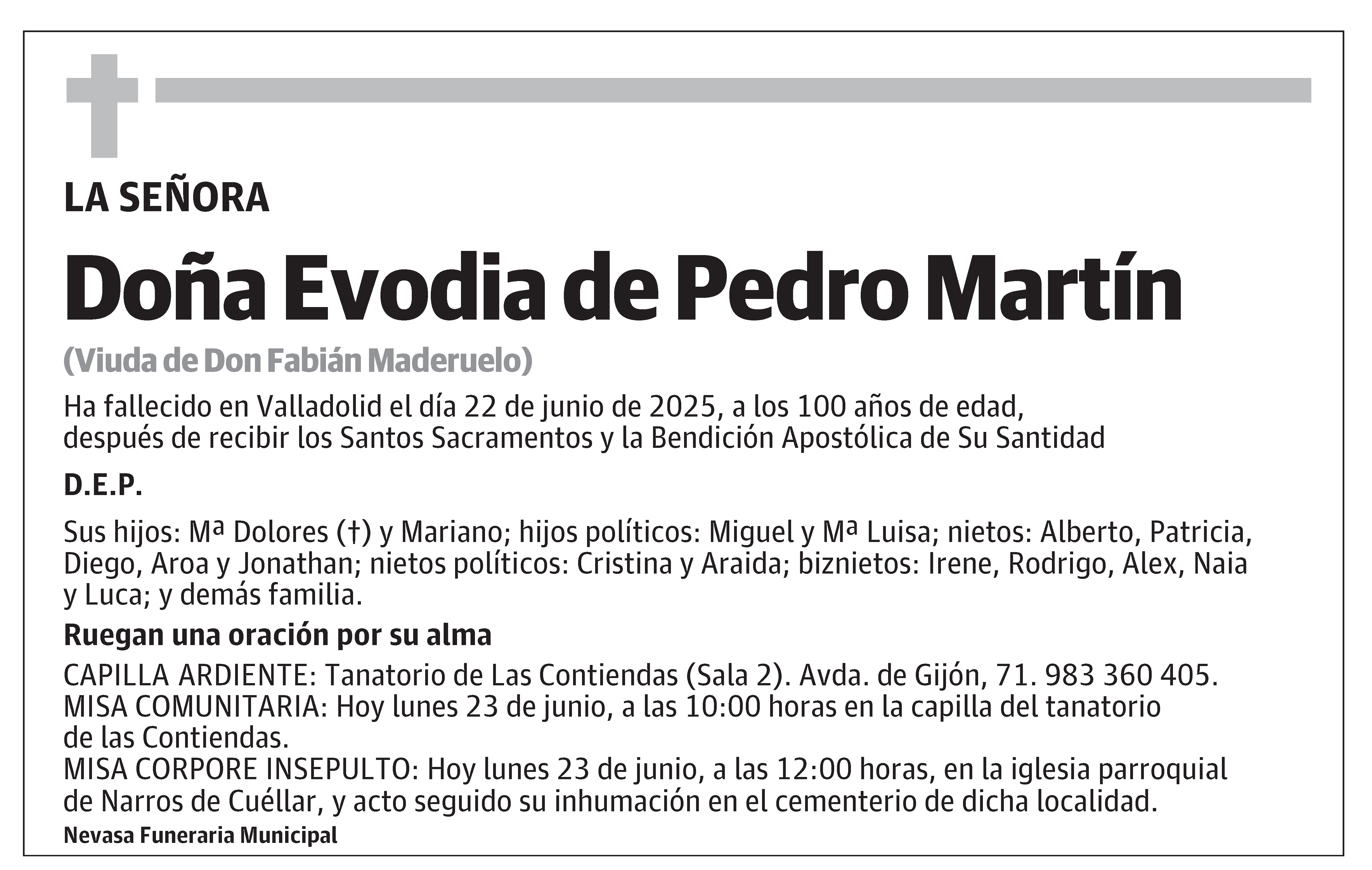 Evodia de Pedro Martín