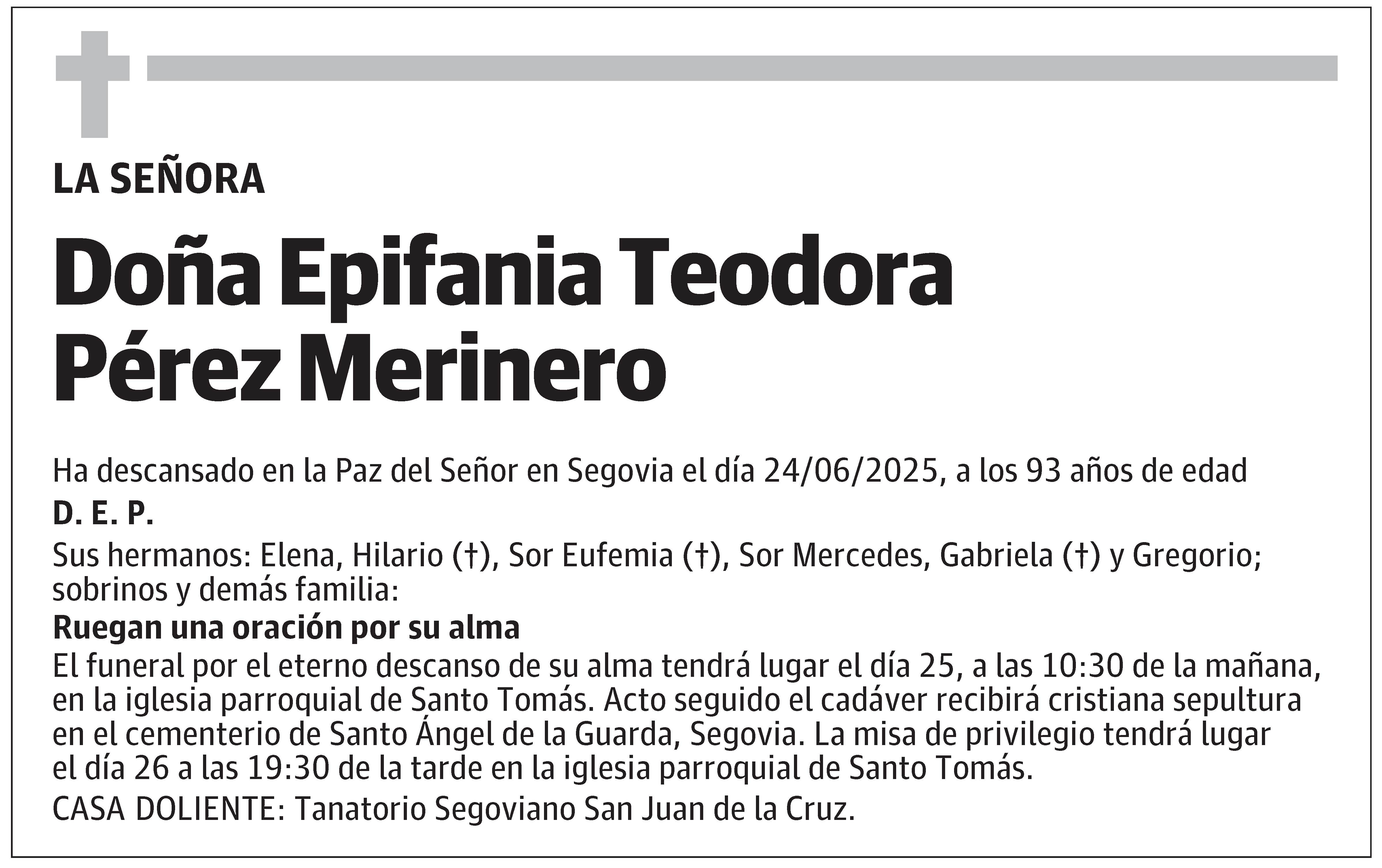 Epifania Teodora Pérez Merinero