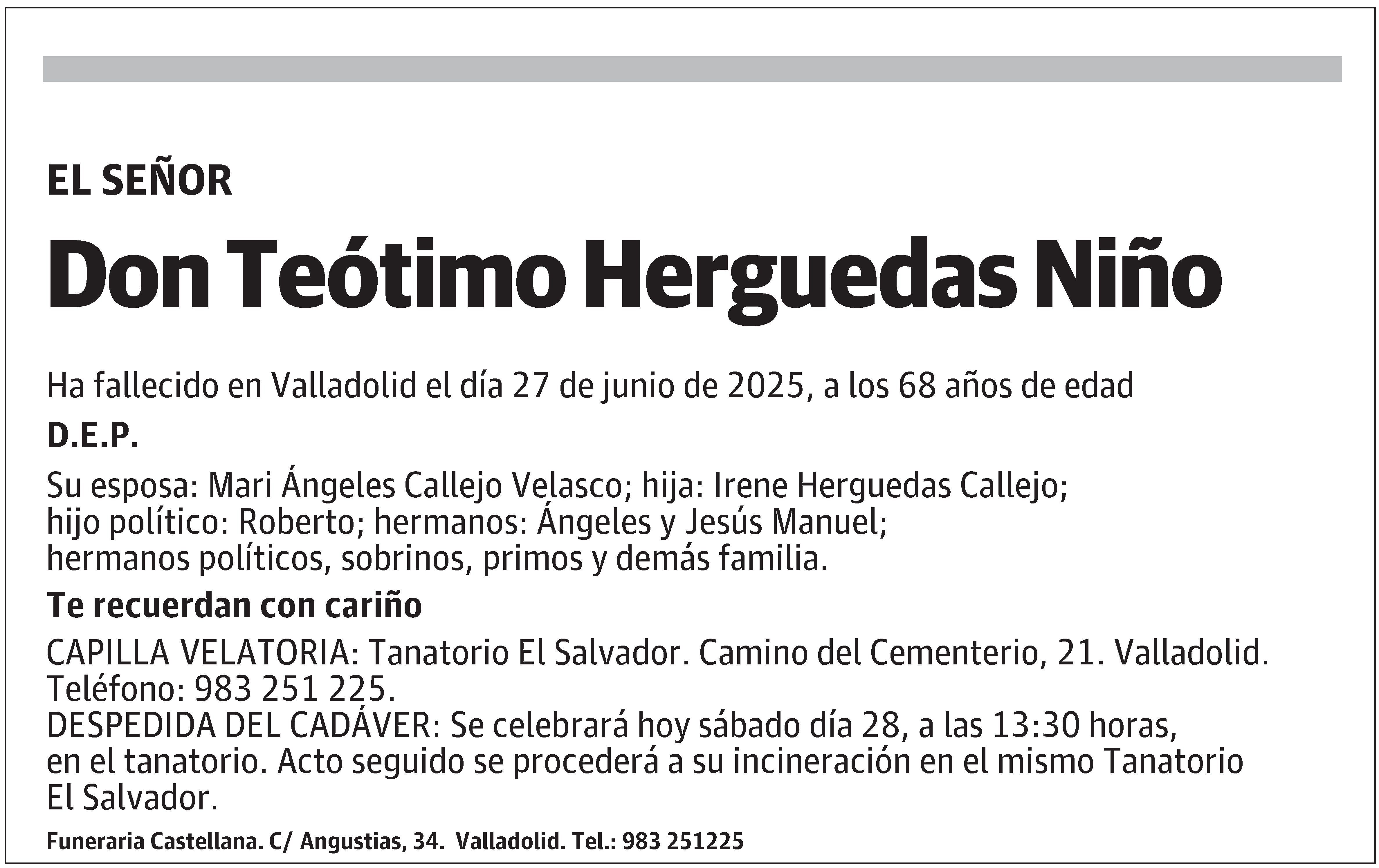 Teótimo Herguedas Niño