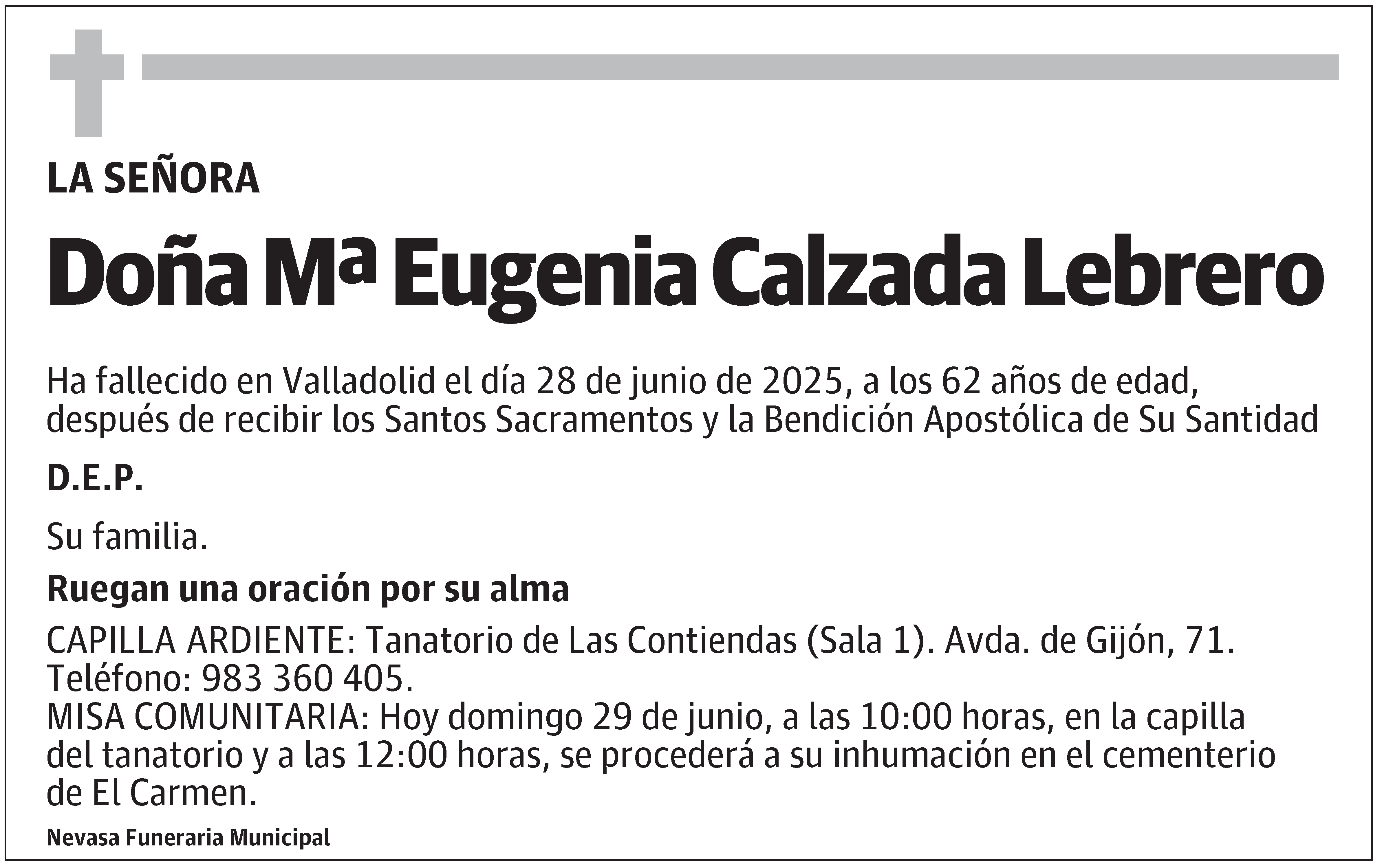 Mª Eugenia Calzada Lebrero