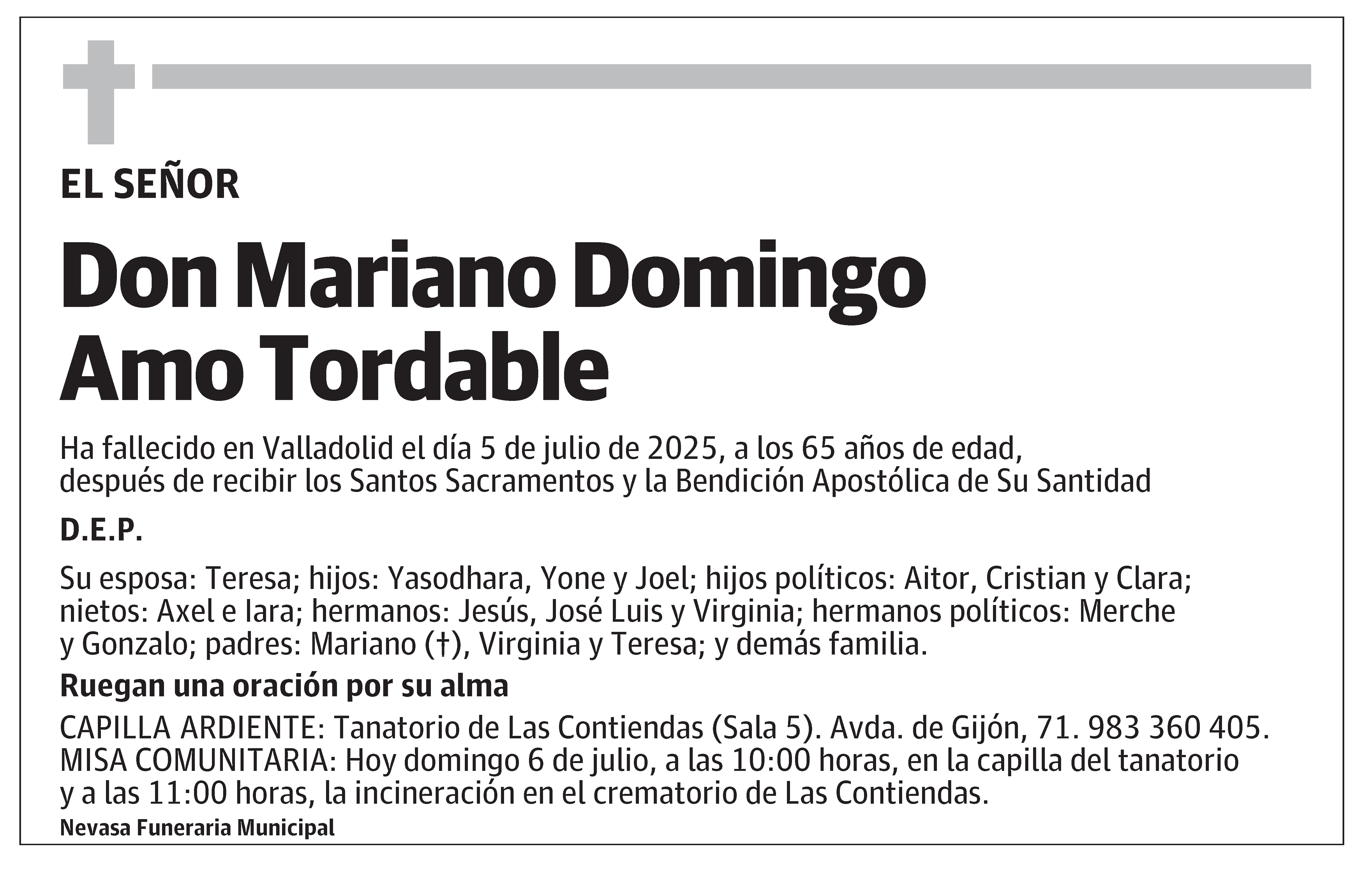 Mariano Domingo Amo Tordable