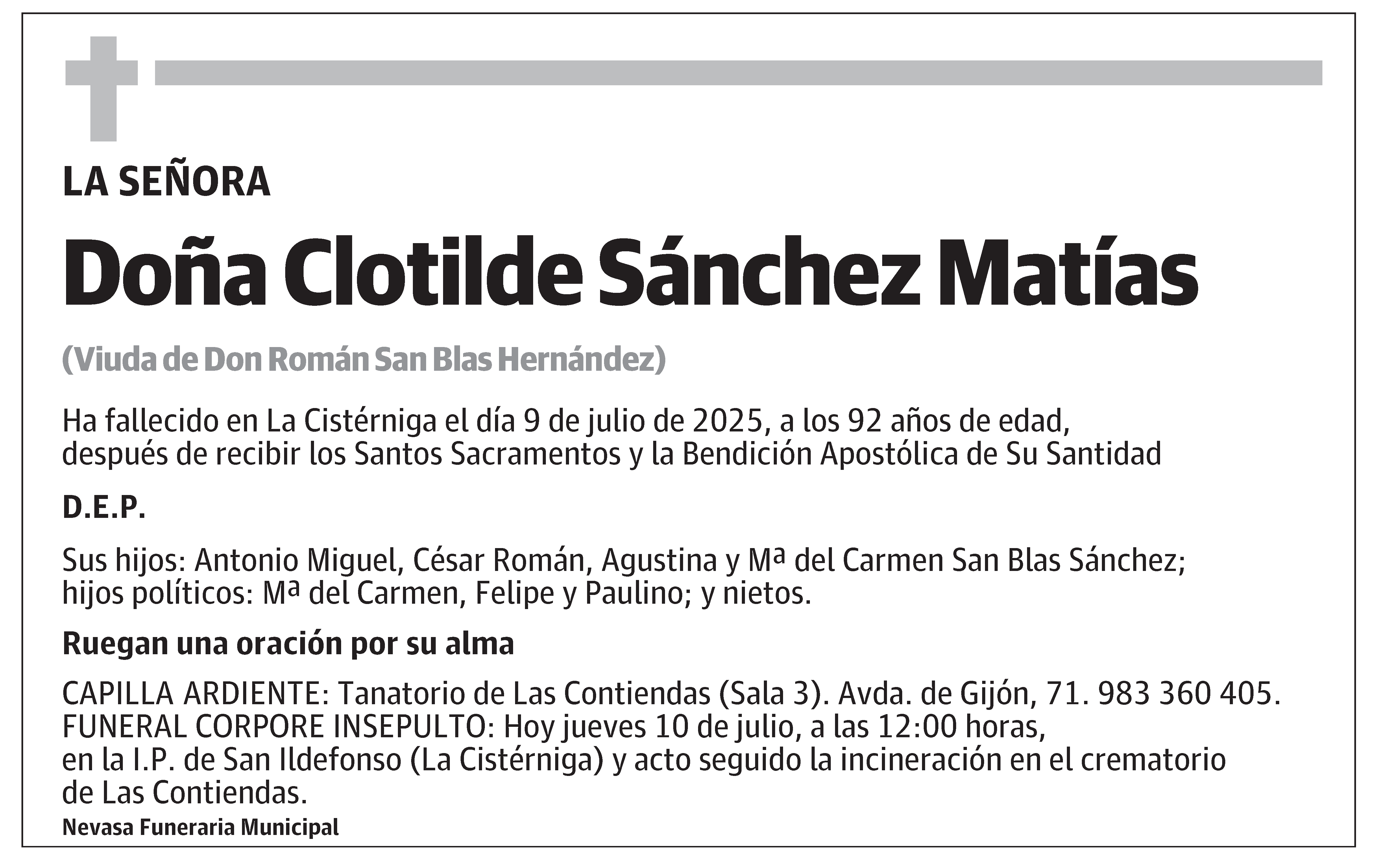 Clotilde Sánchez Matías