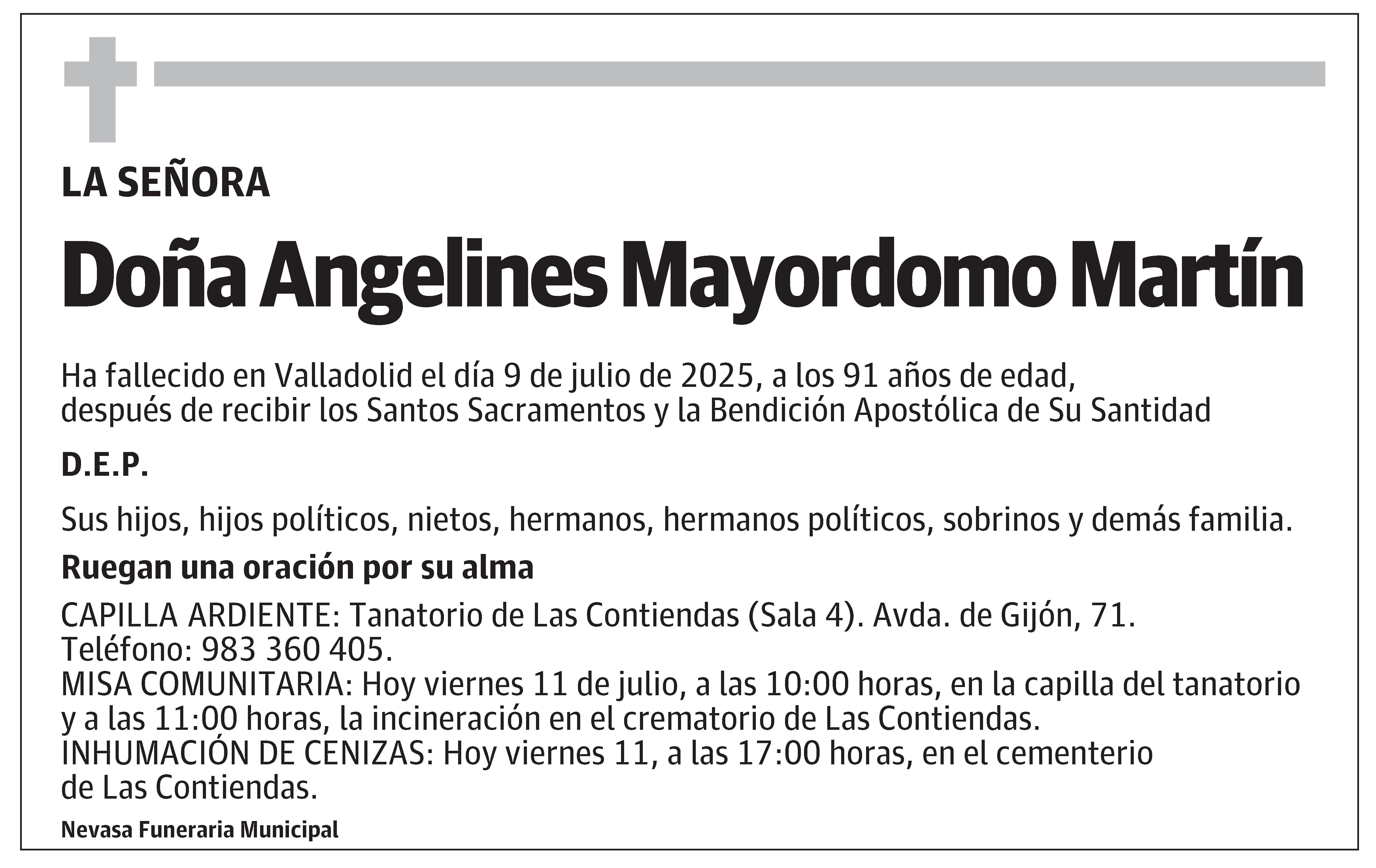 Angelines Mayordomo Martín