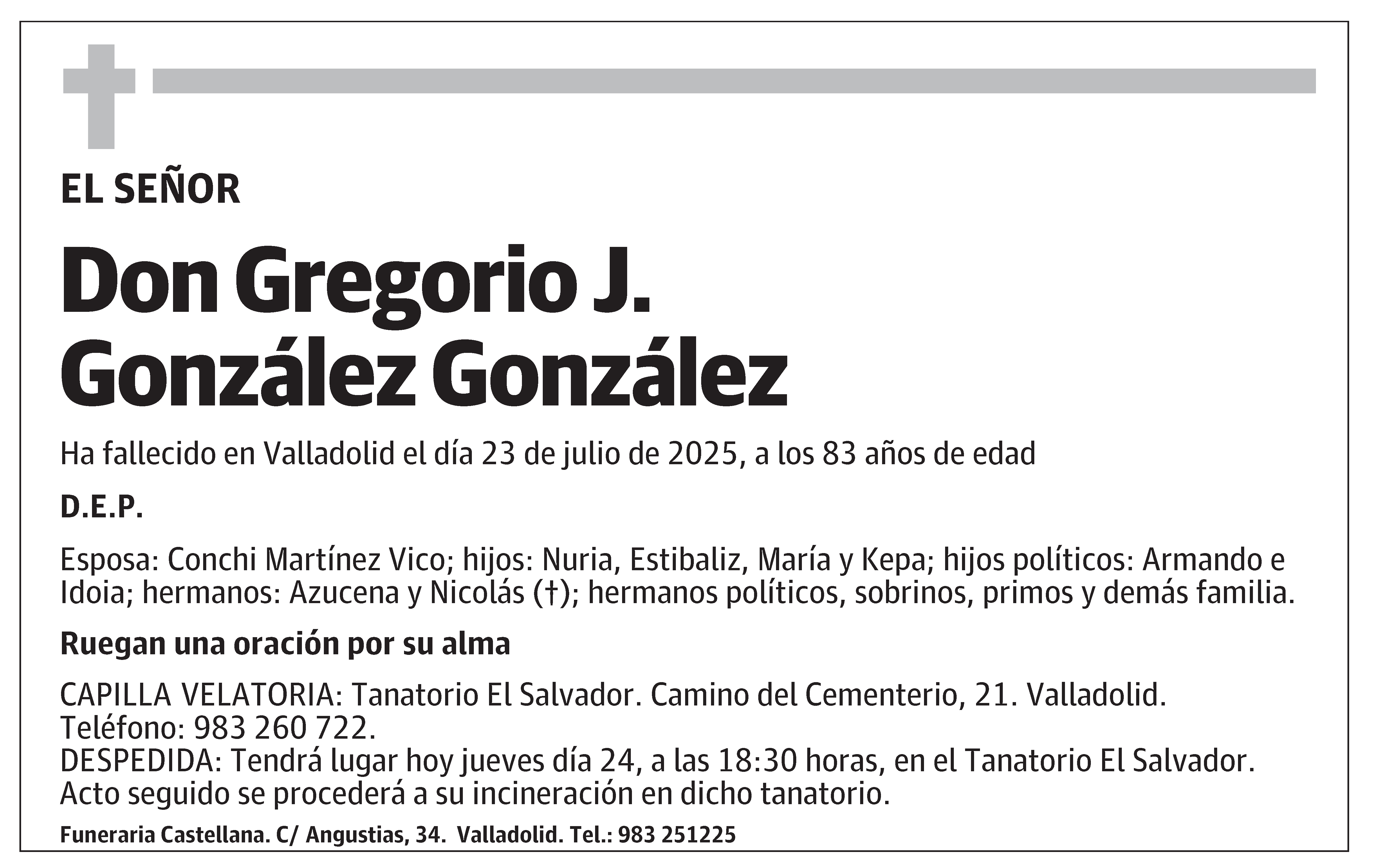 Gregorio J. González González