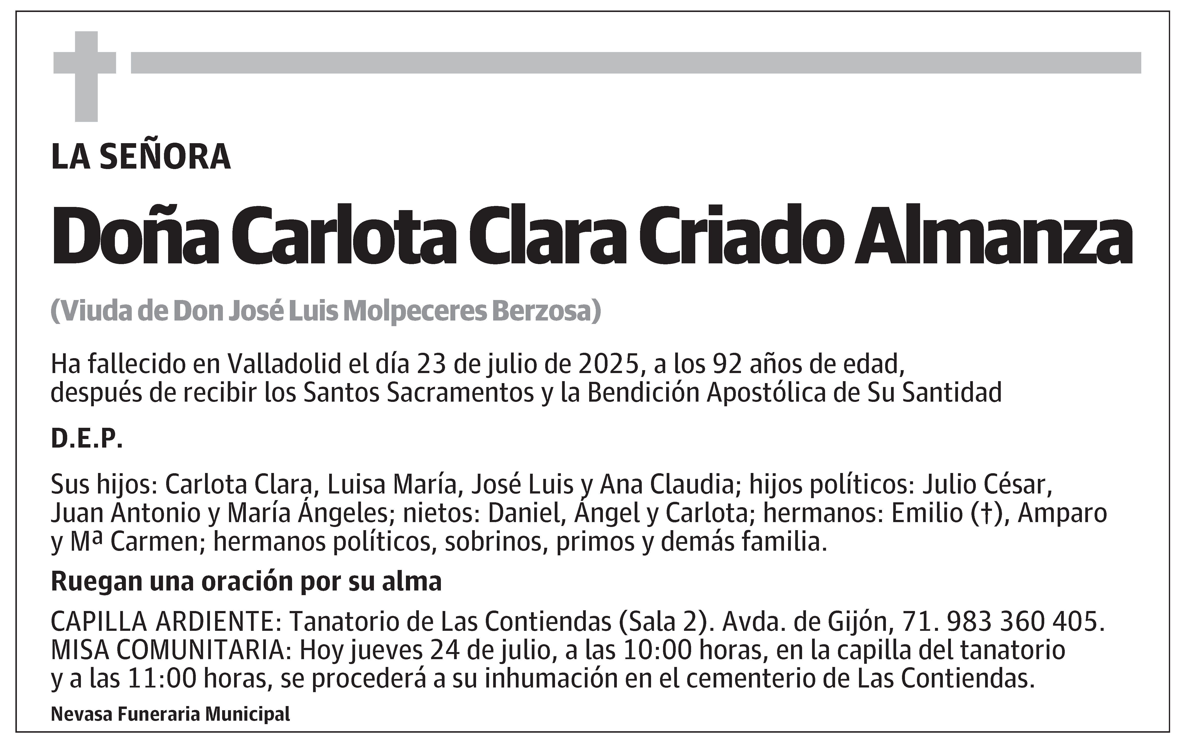 Carlota Clara Criado Almanza