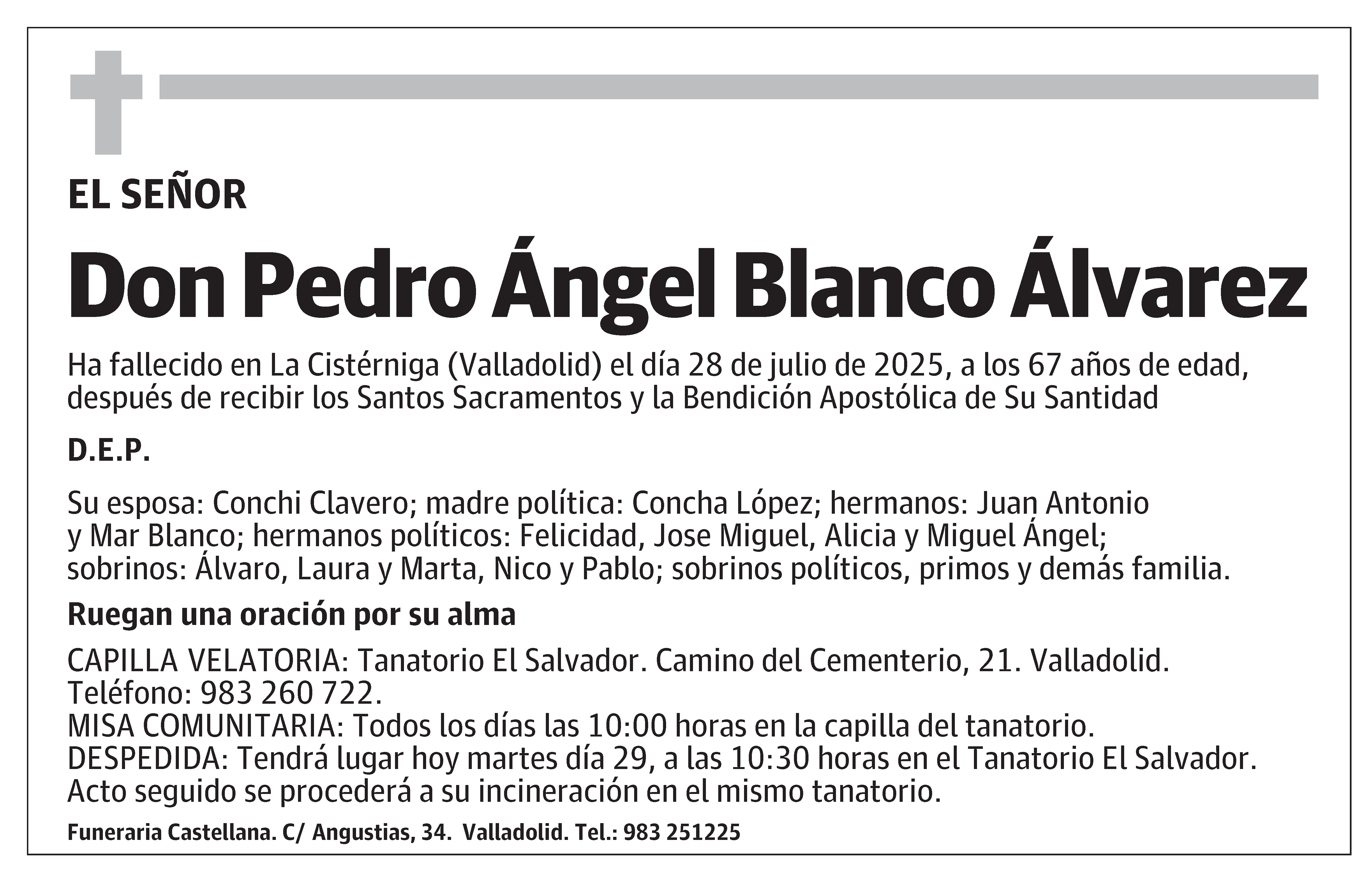 Pedro Ángel Blanco Álvarez