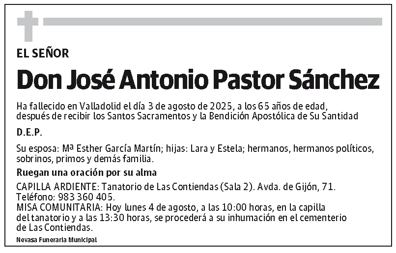 José Antonio Pastor Sánchez
