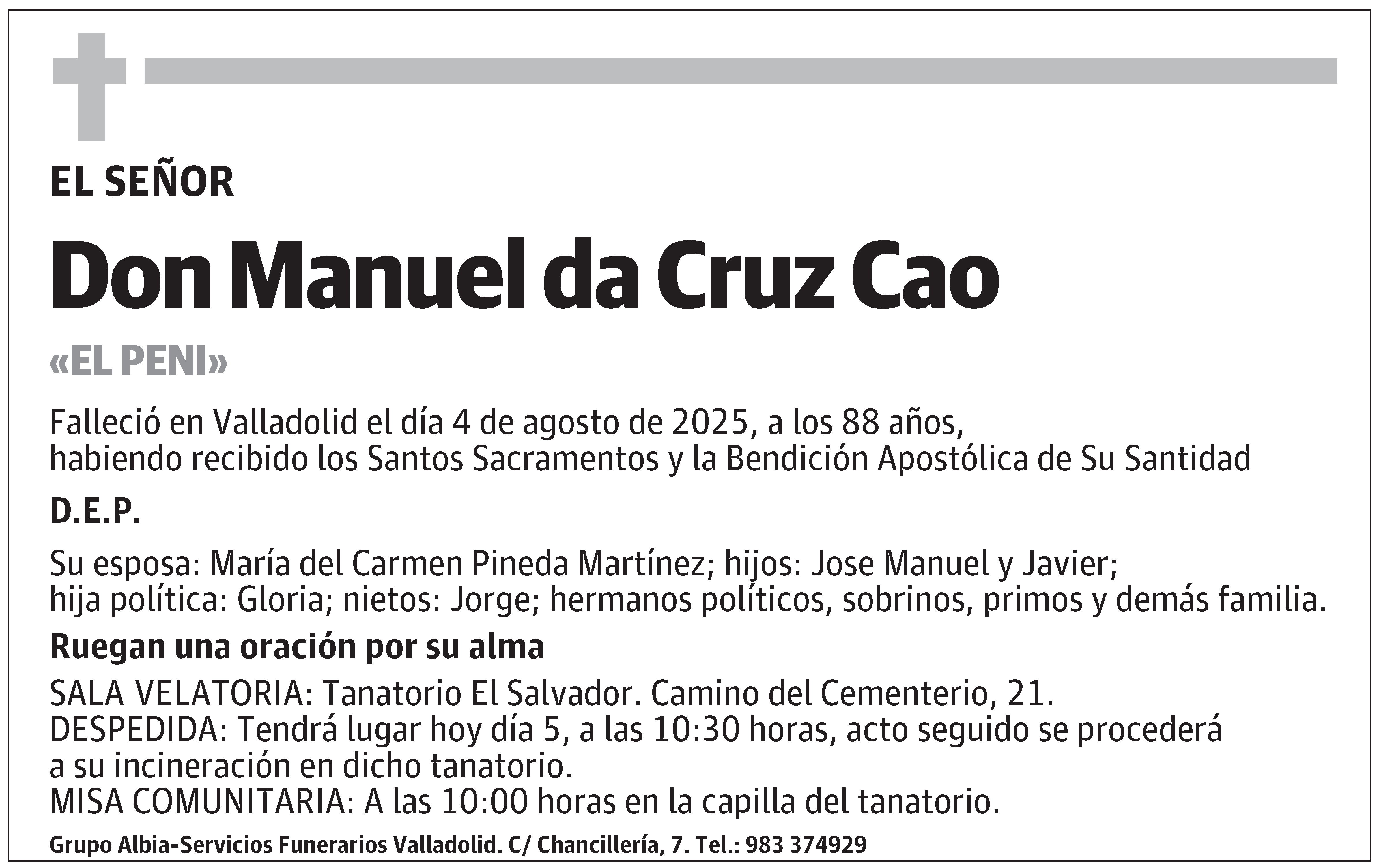 Don Manuel da Cruz Cao