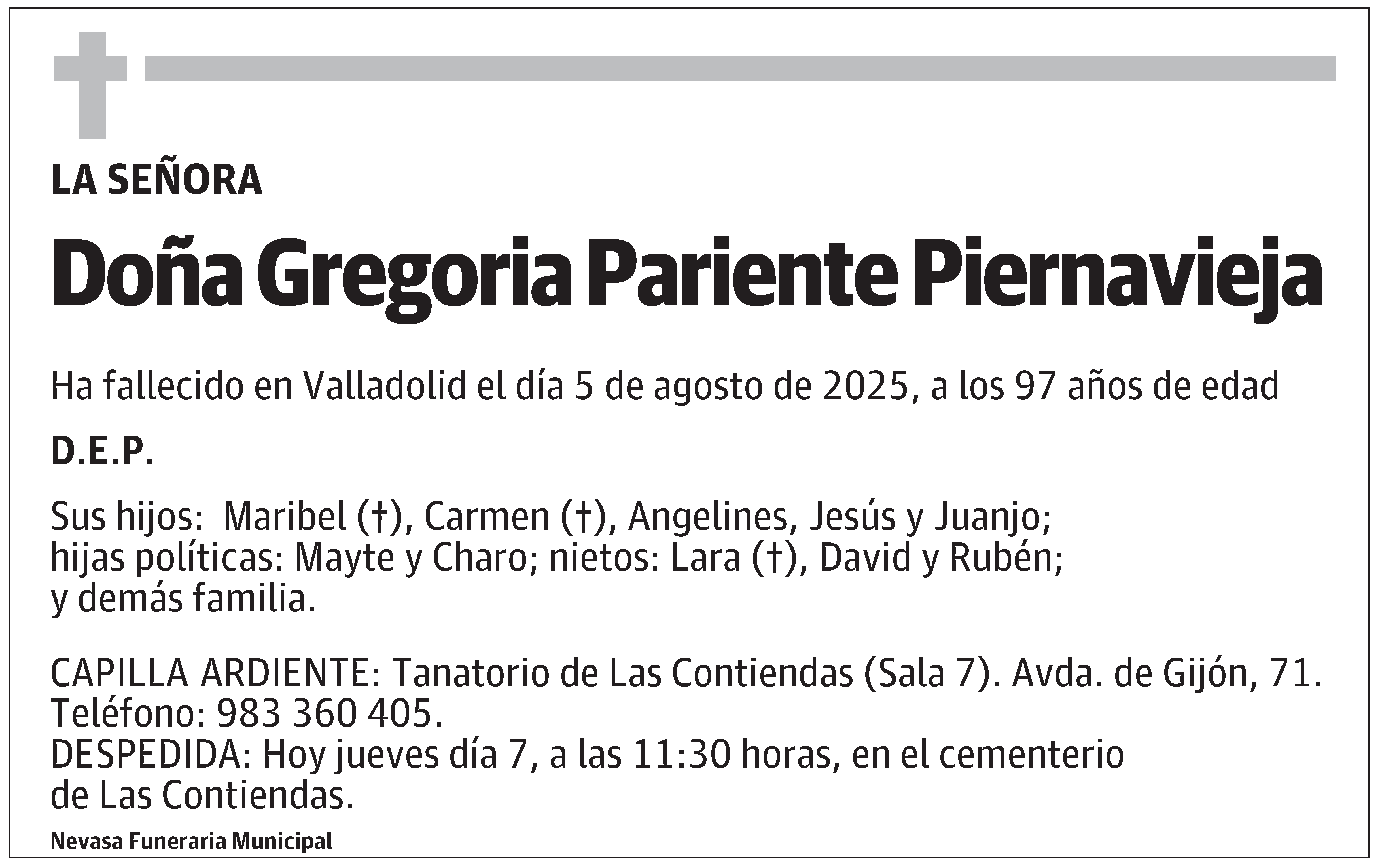 Gregoria Pariente Piernavieja
