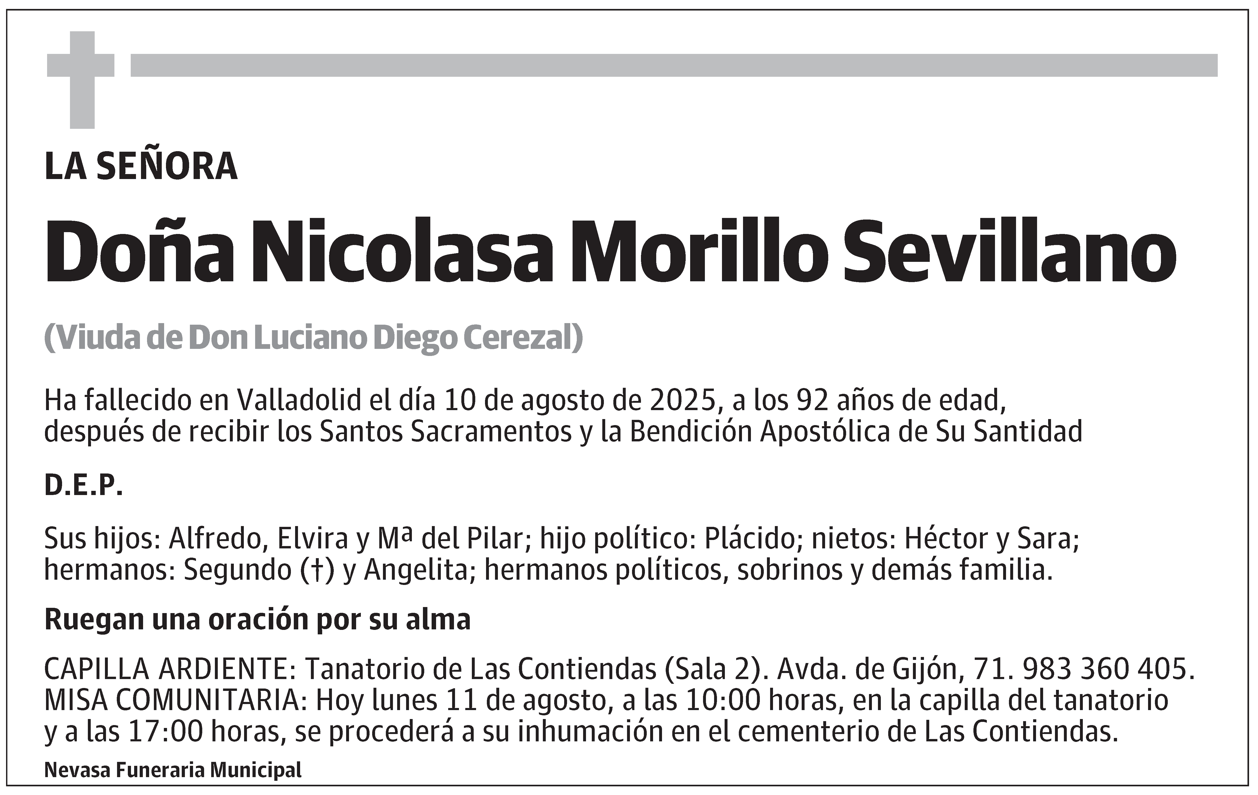 Nicolasa Morillo Sevillano