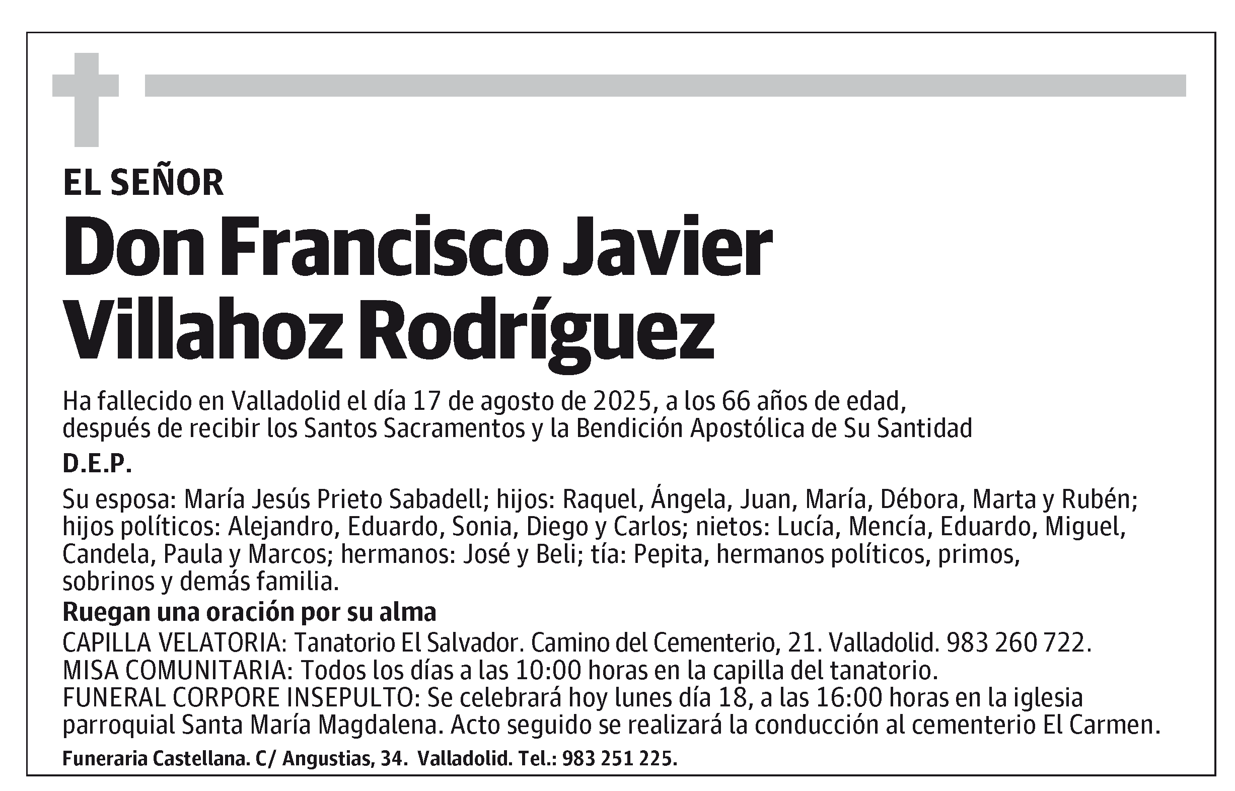 Francisco Javier Villahoz Rodríguez