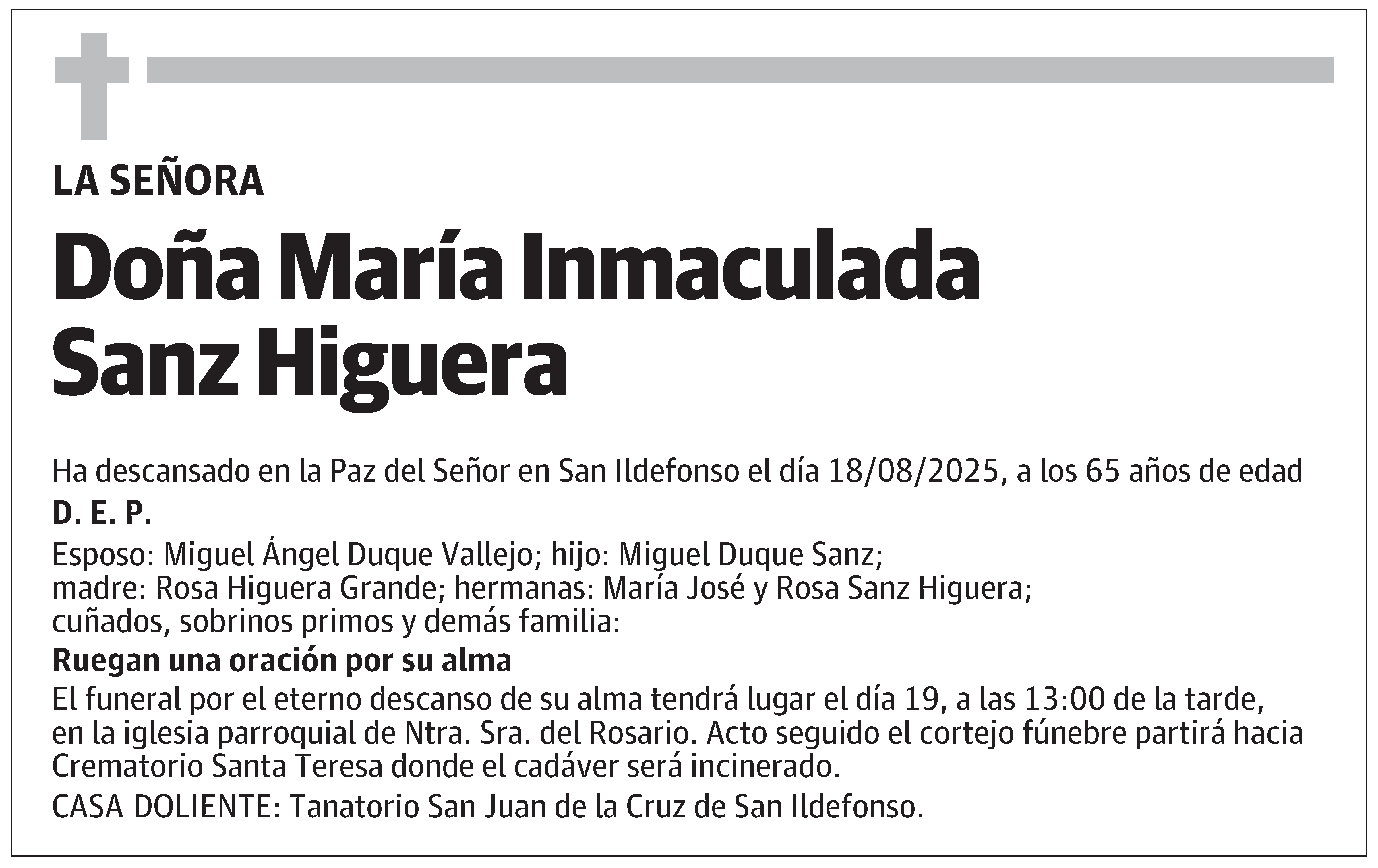 María Inmaculada Sanz Higuera