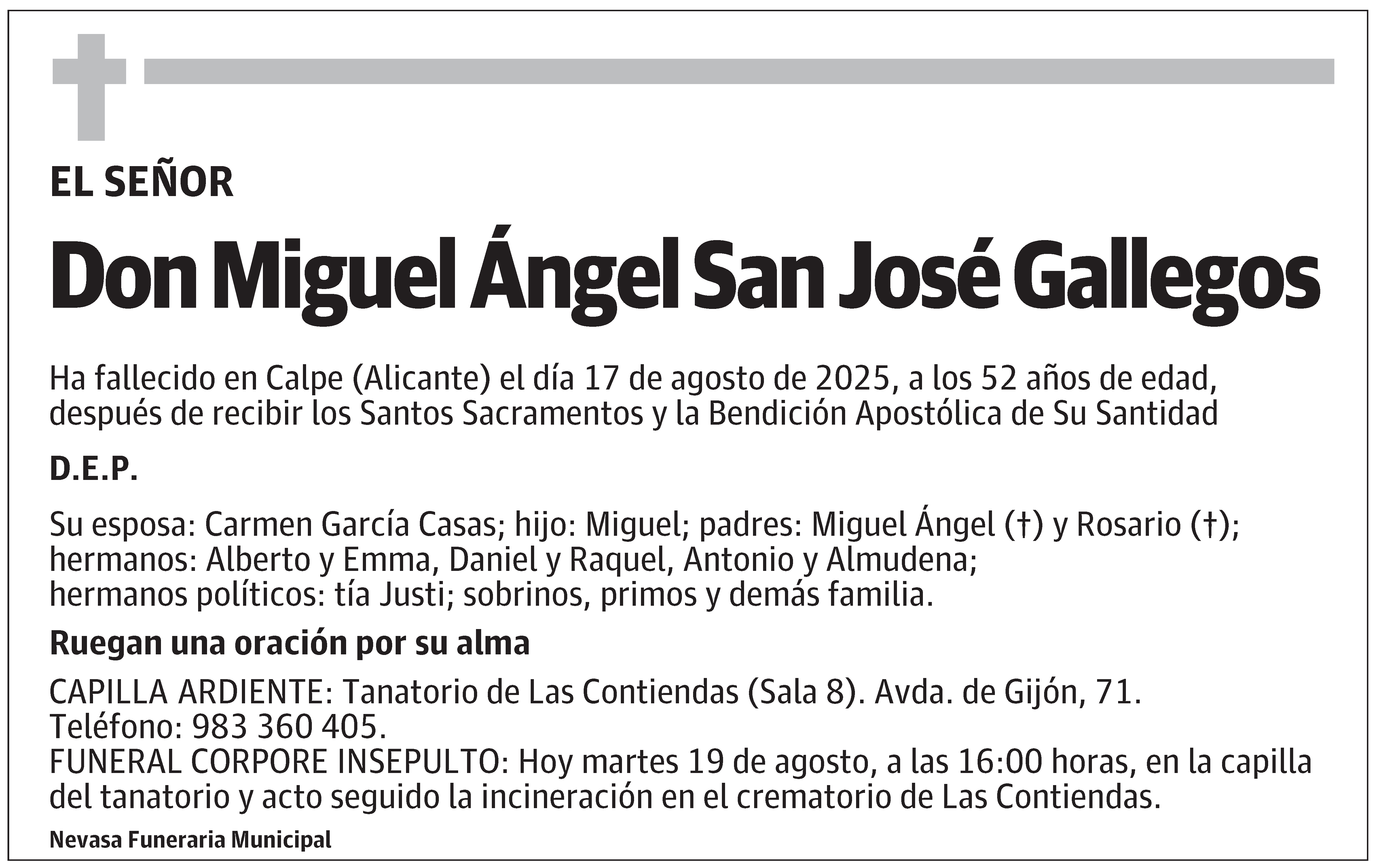 Miguel Ángel San José Gallegos