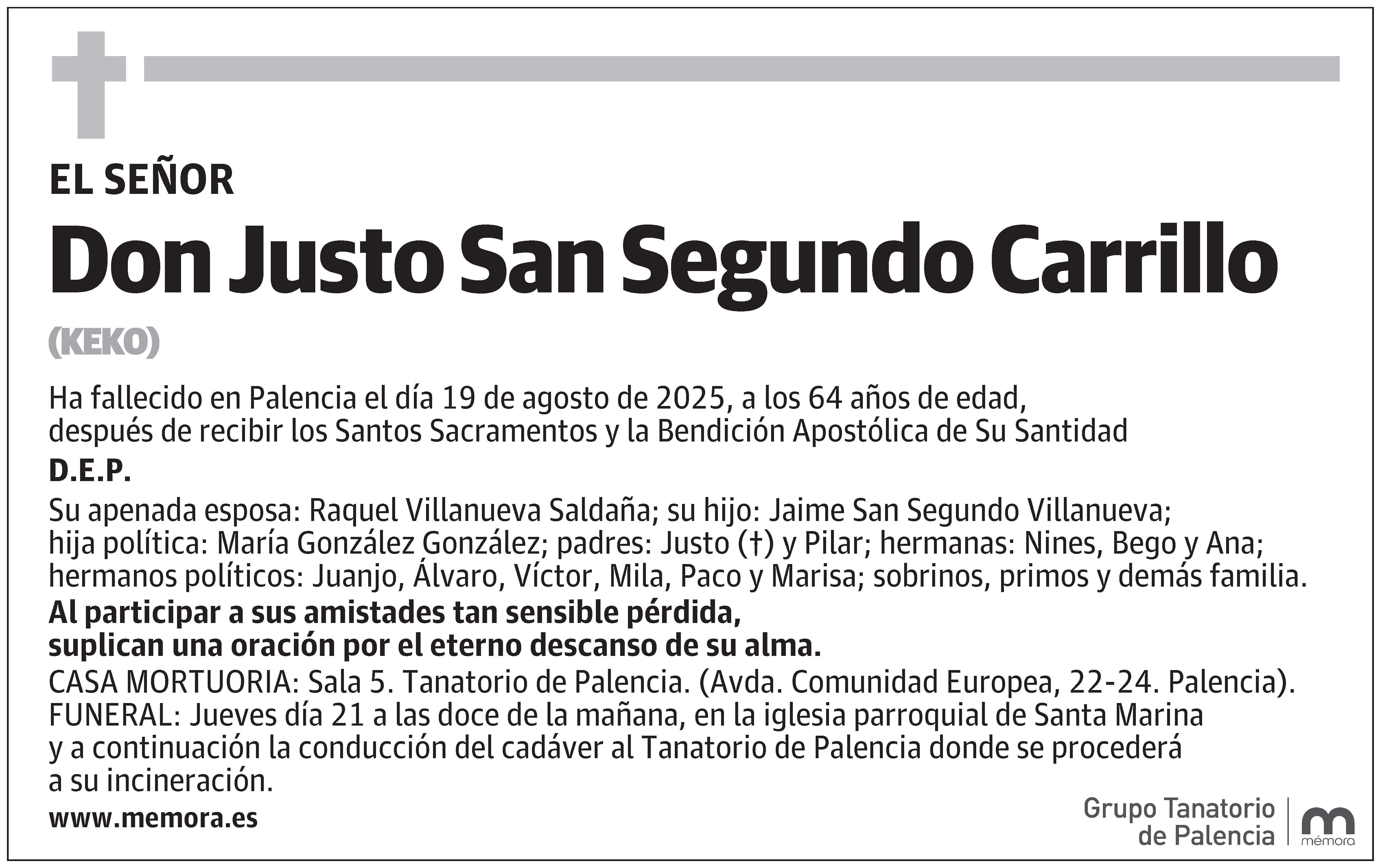 Justo San Segundo Carrillo