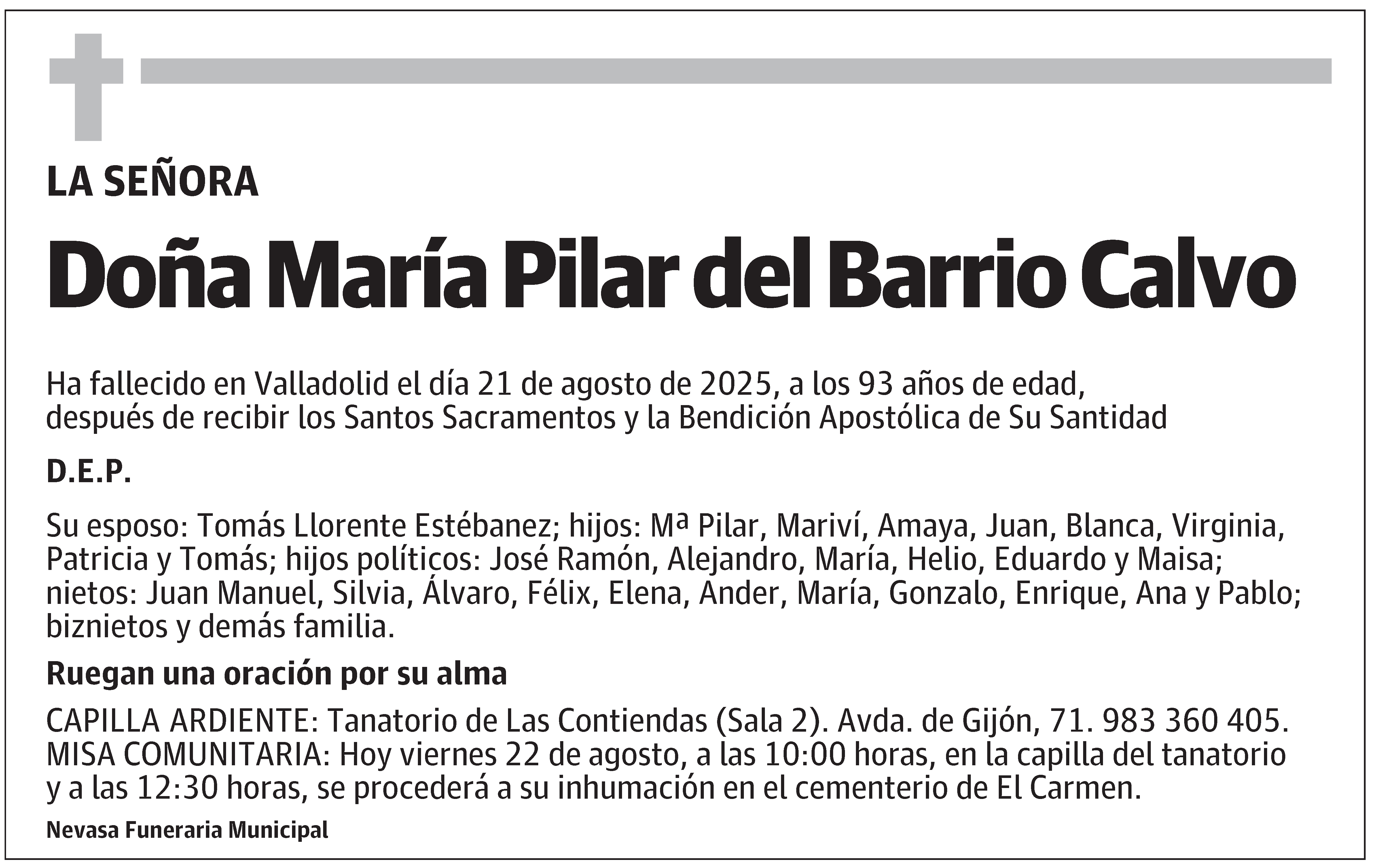 María Pilar del Barrio Calvo